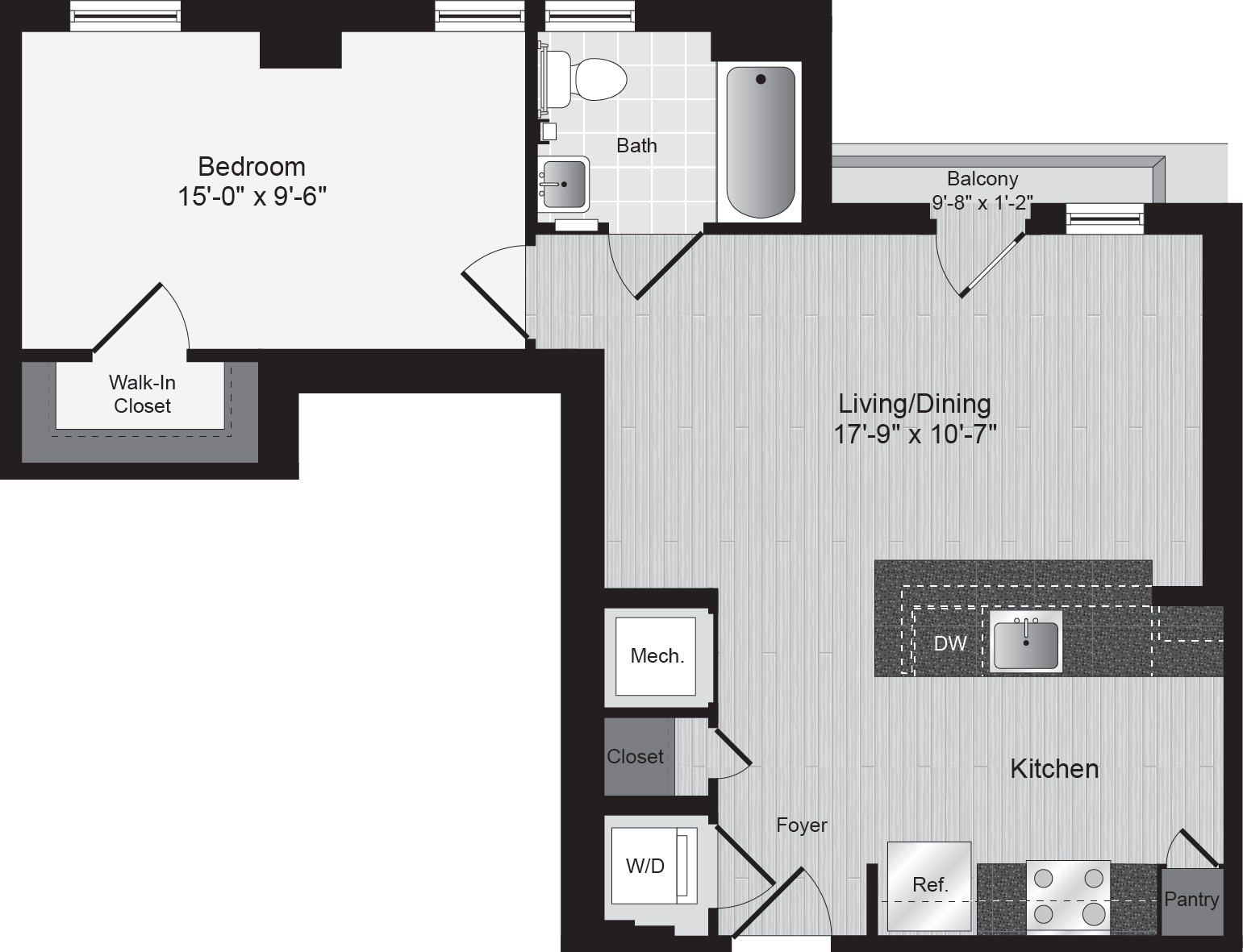 Lyon Place 1 bed 1 bath