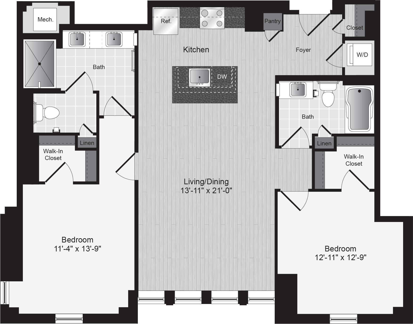 Lyon Place 2 bed 2 bath