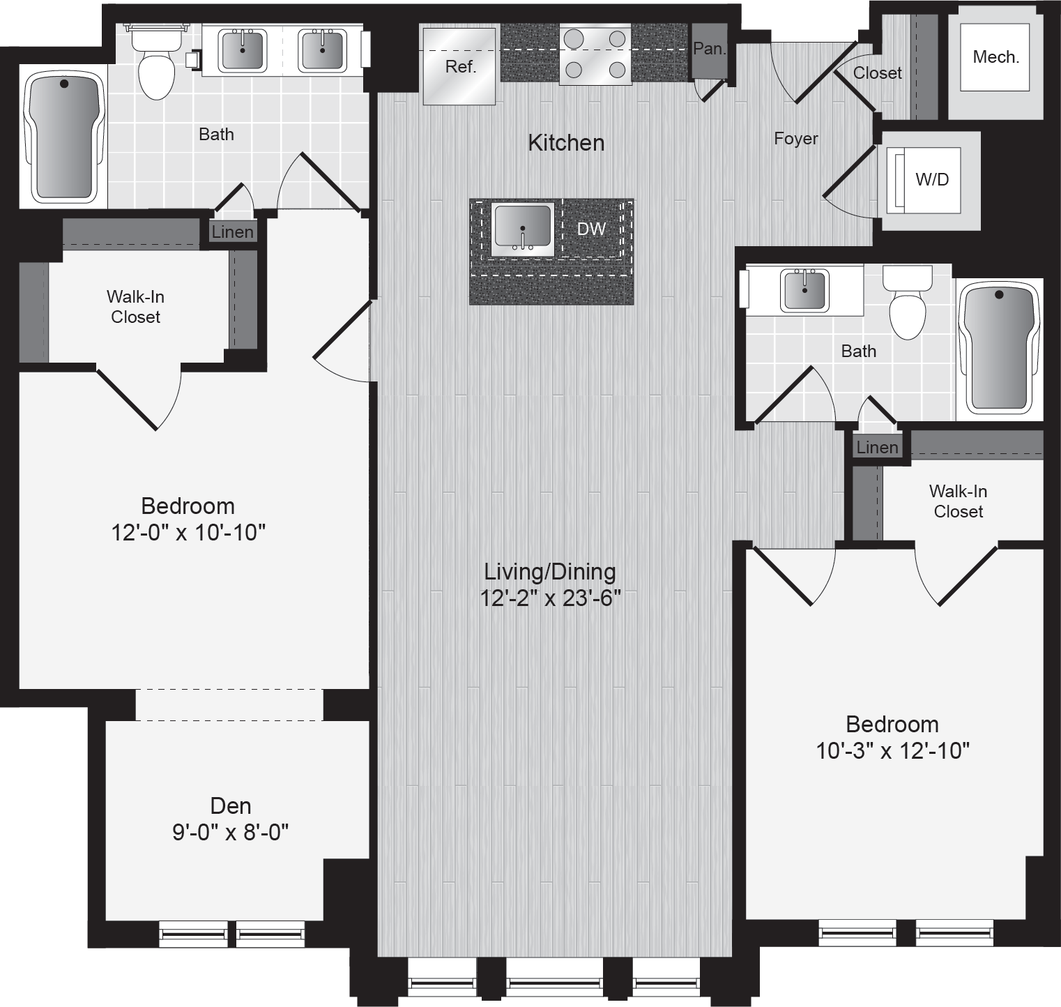 Lyon Place 2 bed 2 bath
