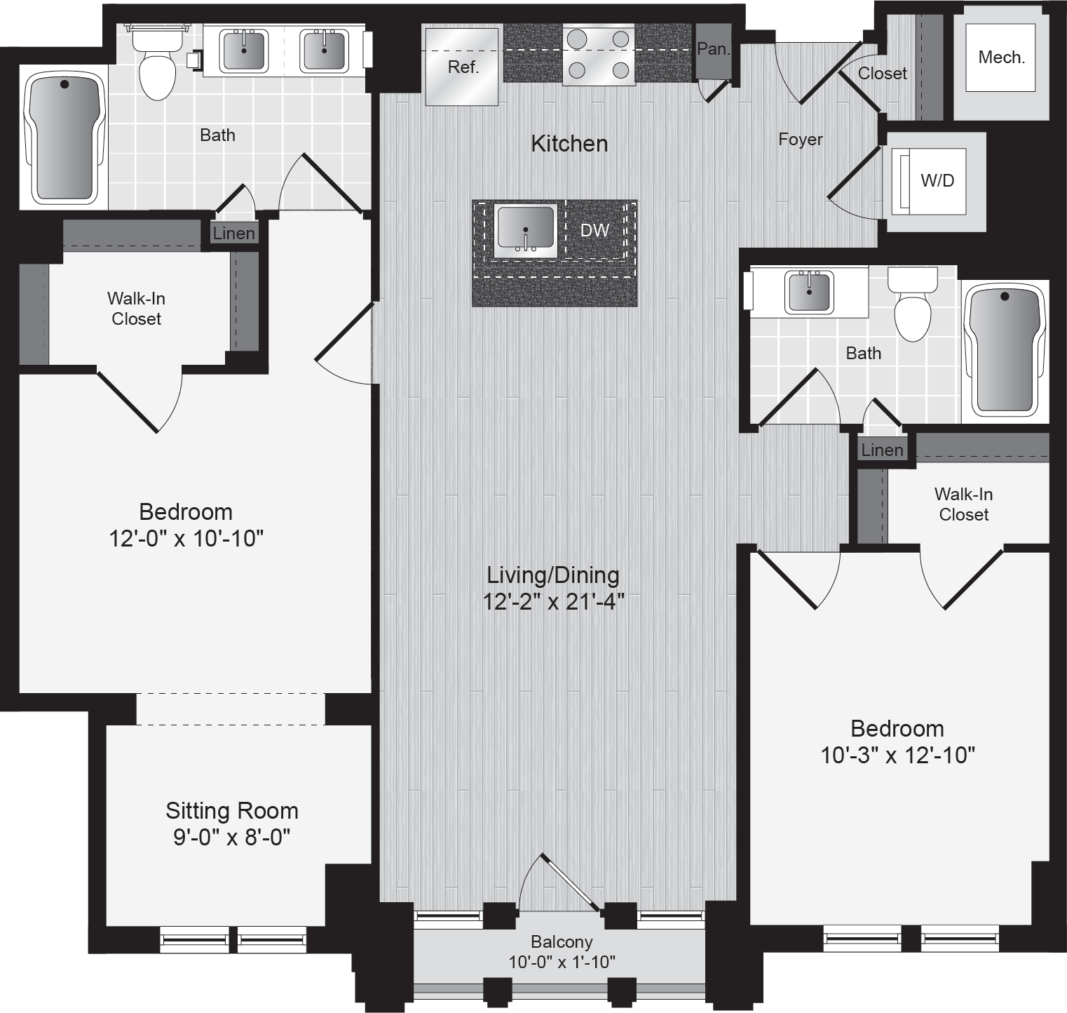 Lyon Place 2 bed 2 bath