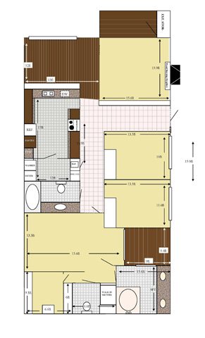 VILLA CHAPARRAL-3 BEDROOM Floor Plan 7
