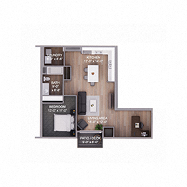 1 Bedroom 1 Bath + Den