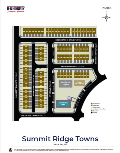 a diagram of the summit ridge towns site plan