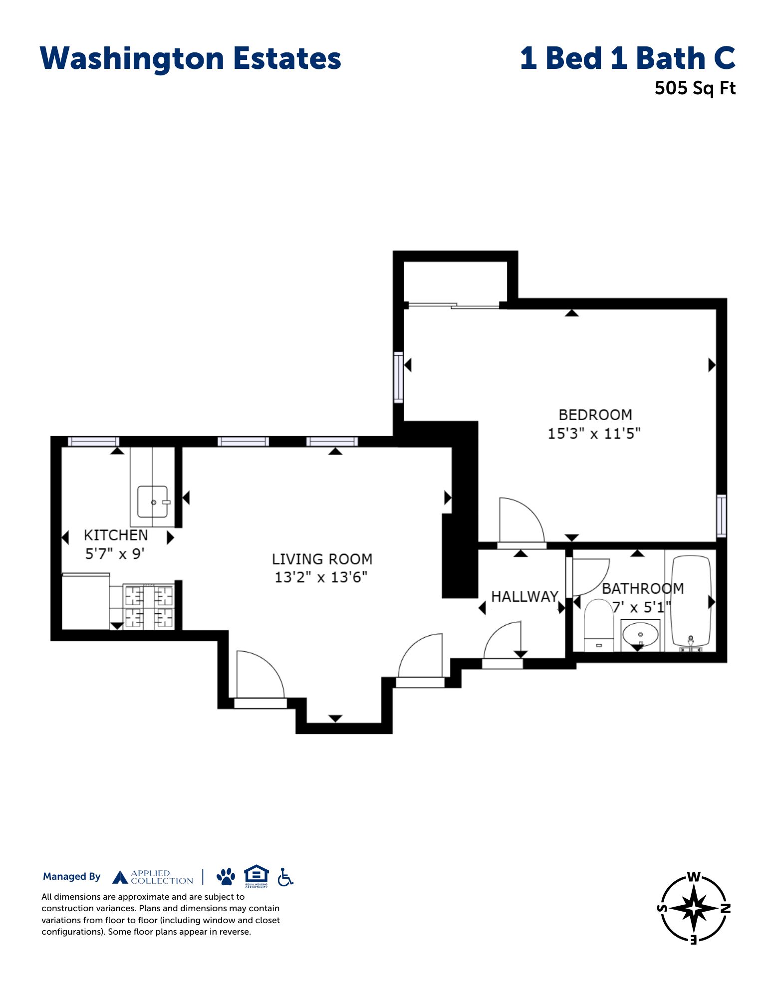 1 Bed 1 Bath C