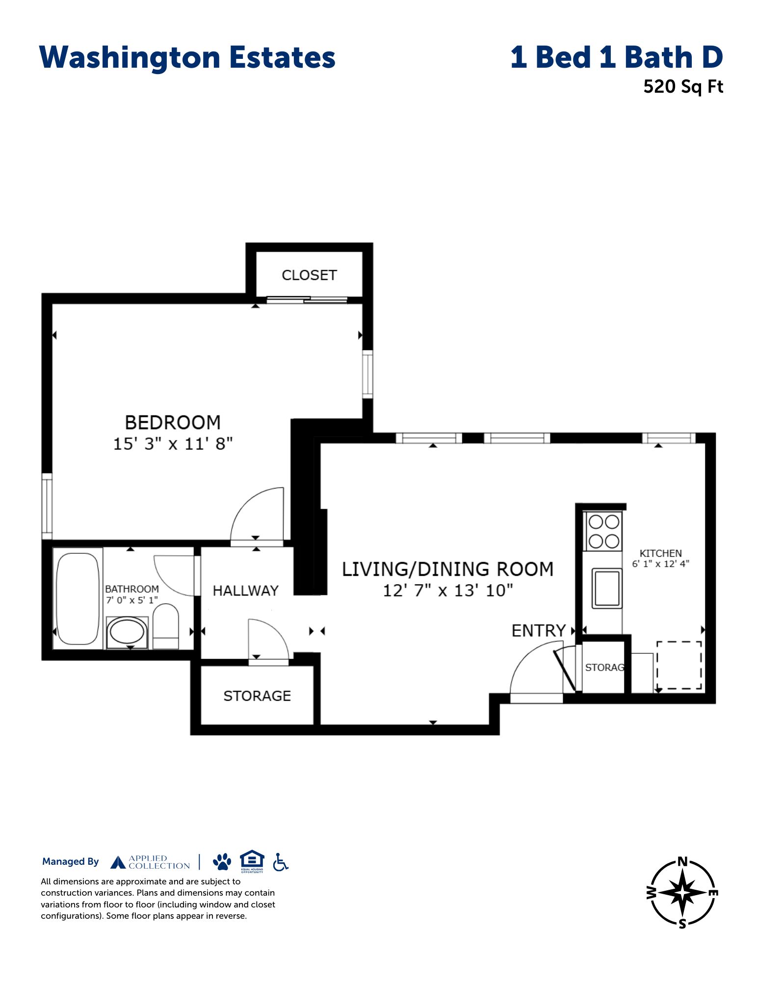 1 Bed 1 Bath D