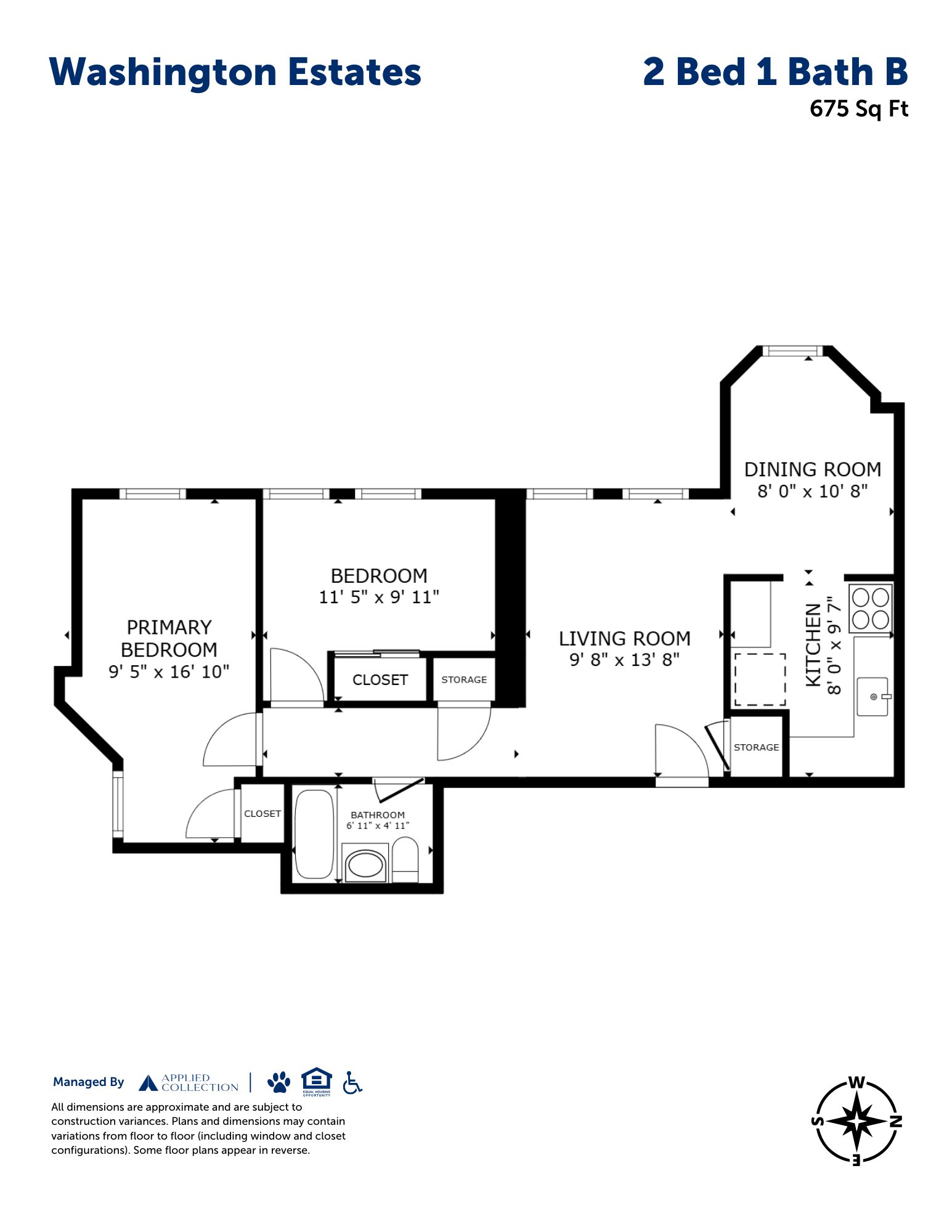 2 Bed 1 Bath B
