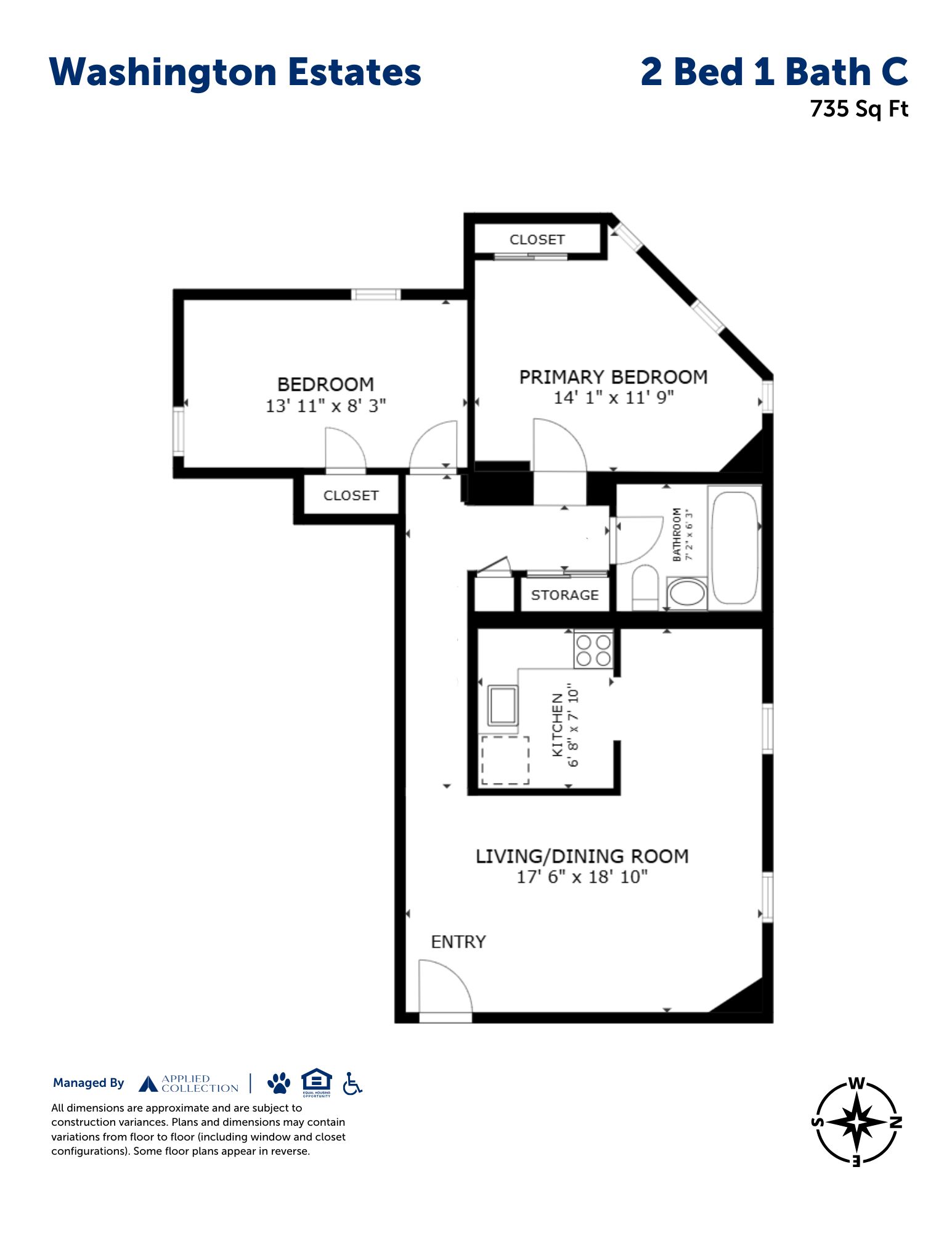 2 Bed 1 Bath C