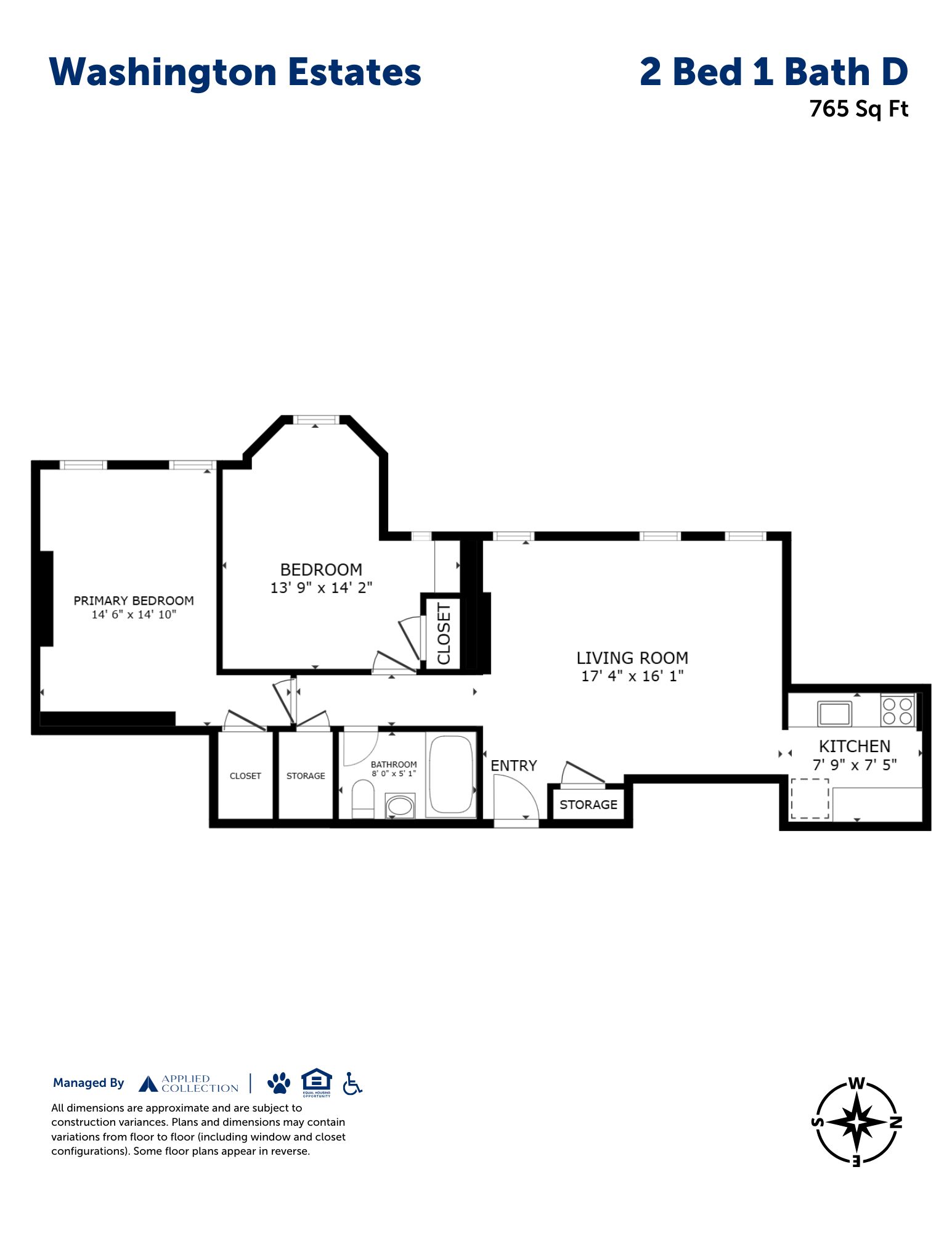 2 Bed 1 Bath D