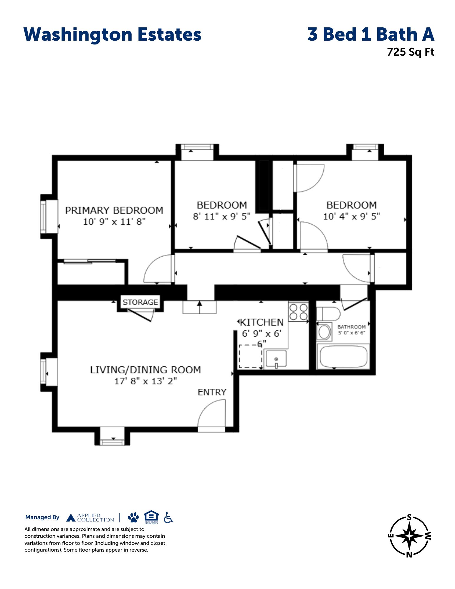 3 Bed 1 Bath A