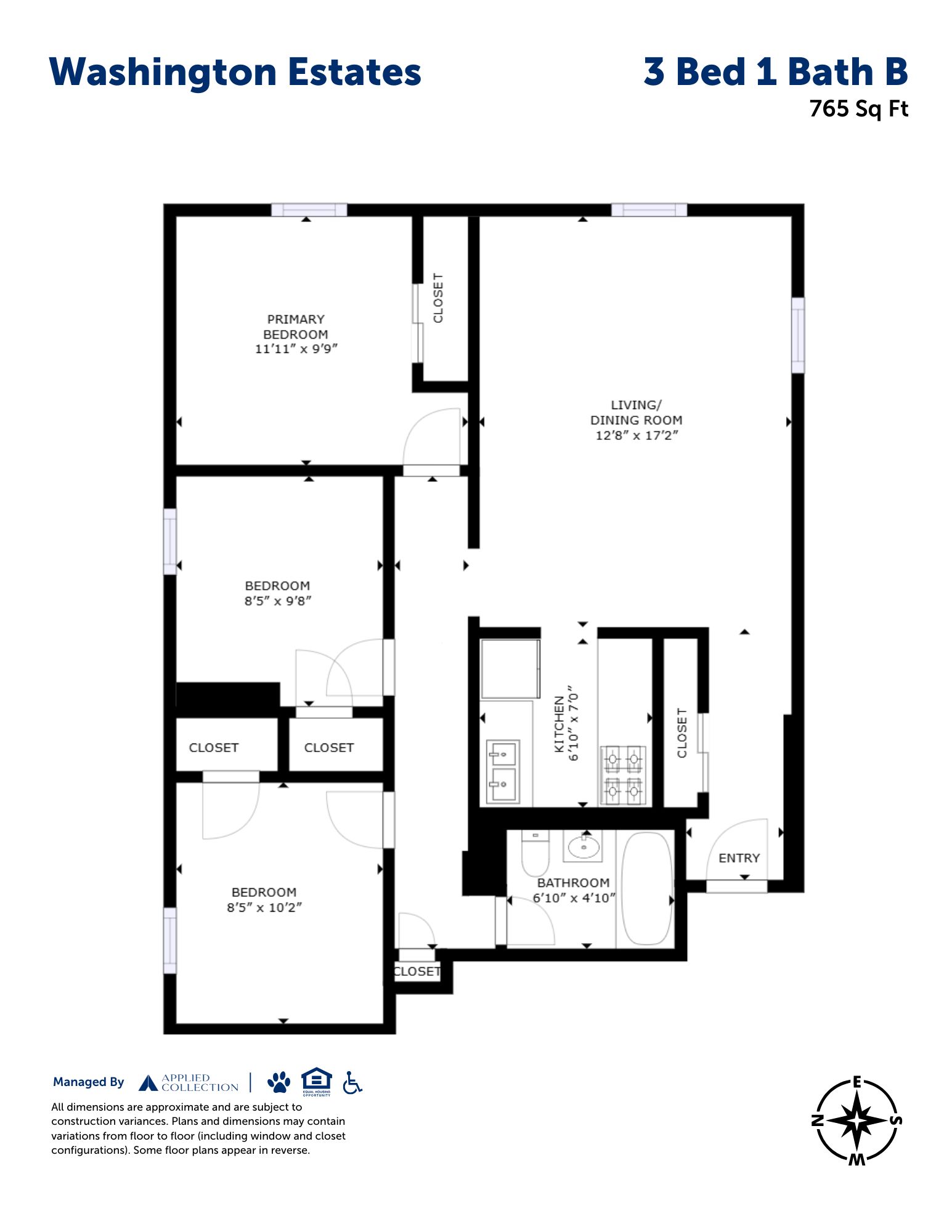 3 Bed 1 Bath B