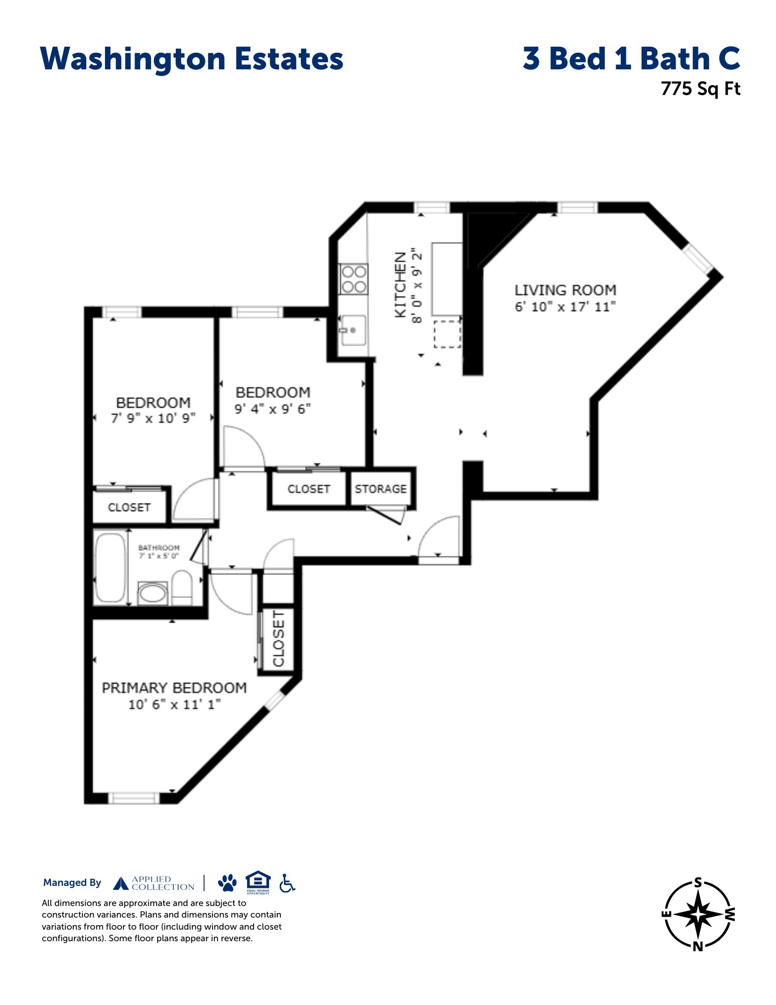 3 Bed 1 Bath C