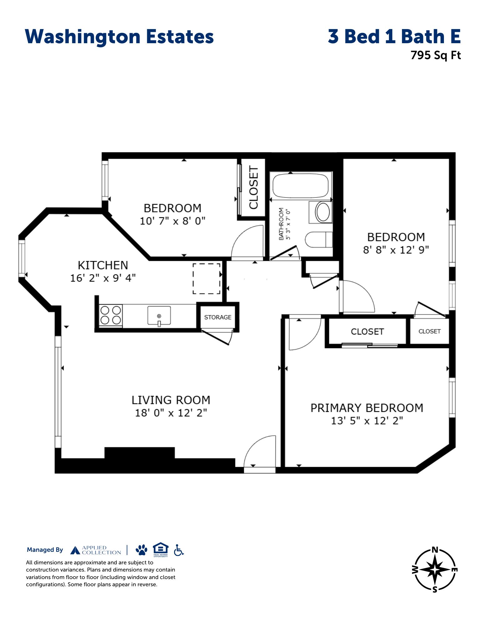 3 Bed 1 Bath E