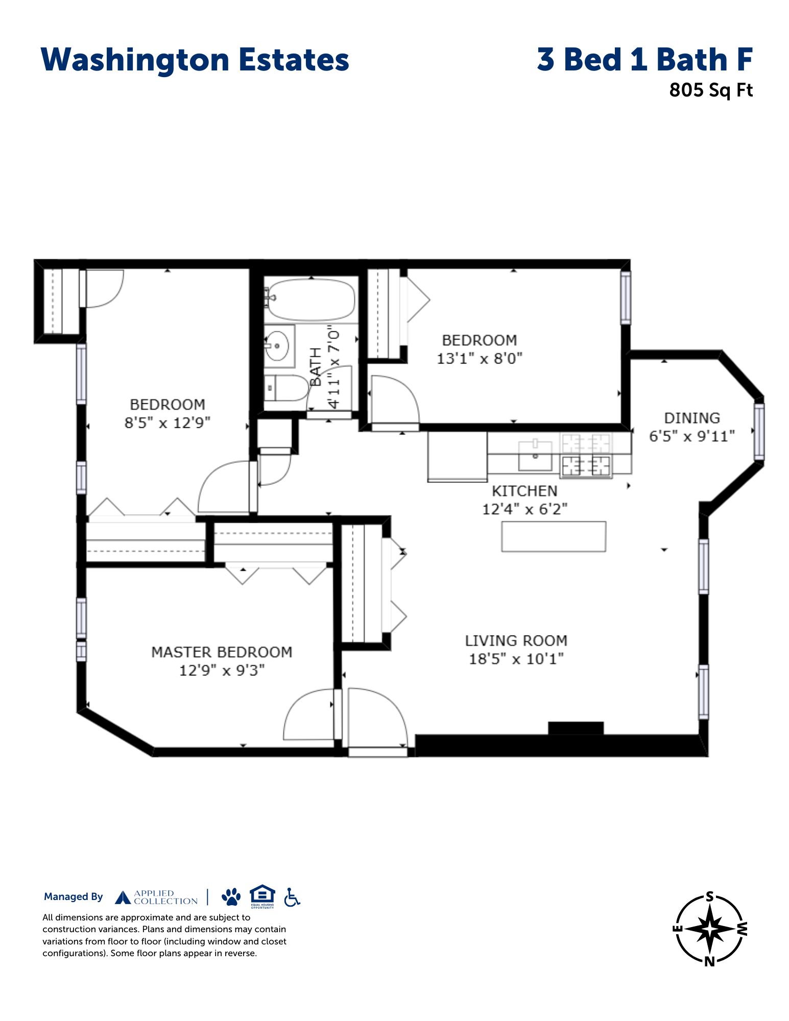 3 Bed 1 Bath F