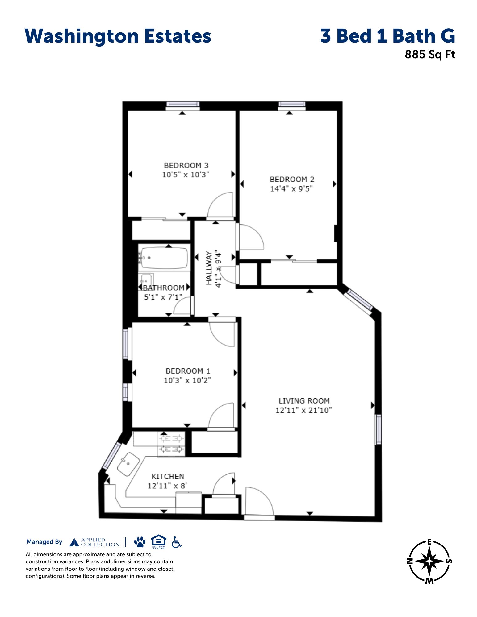 3 Bed 1 Bath G