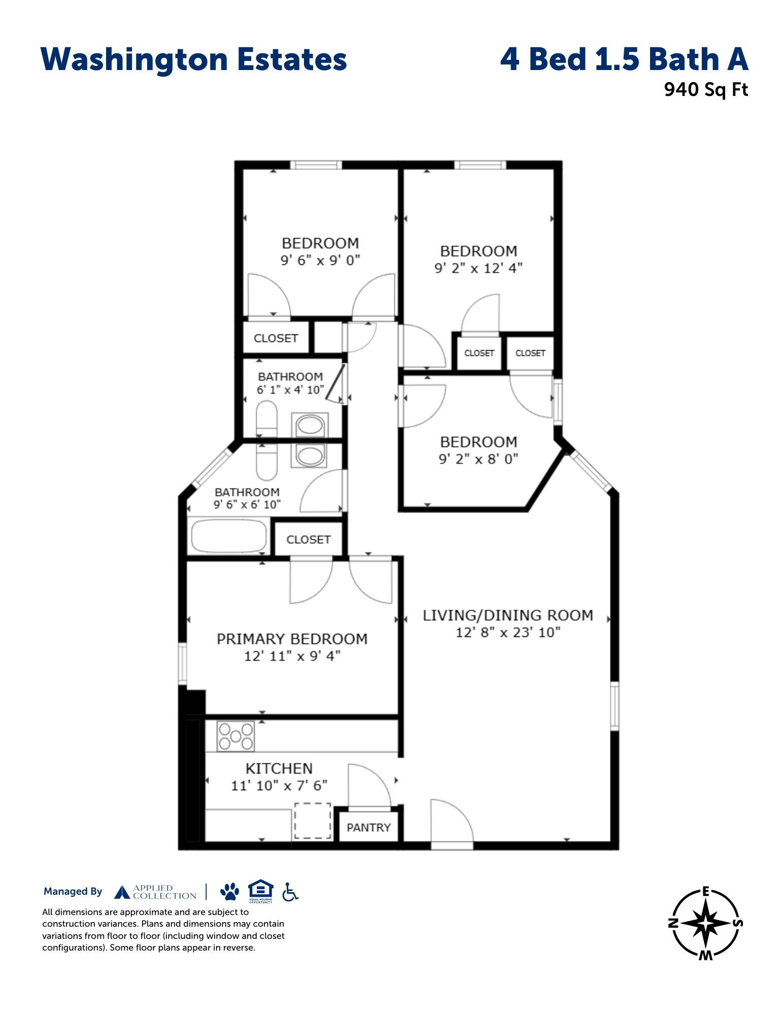 4 Bed 1.5 Bath A