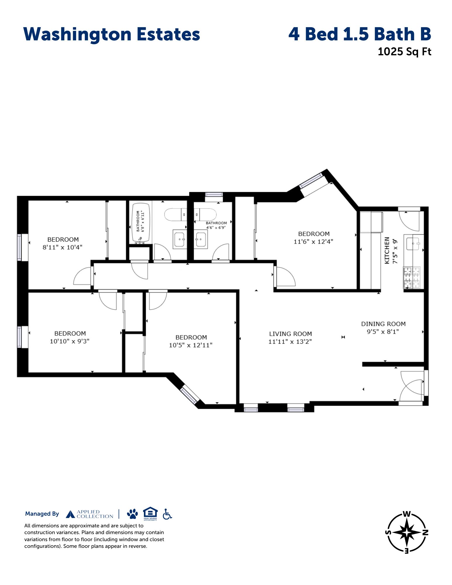 4 Bed 1.5 Bath B