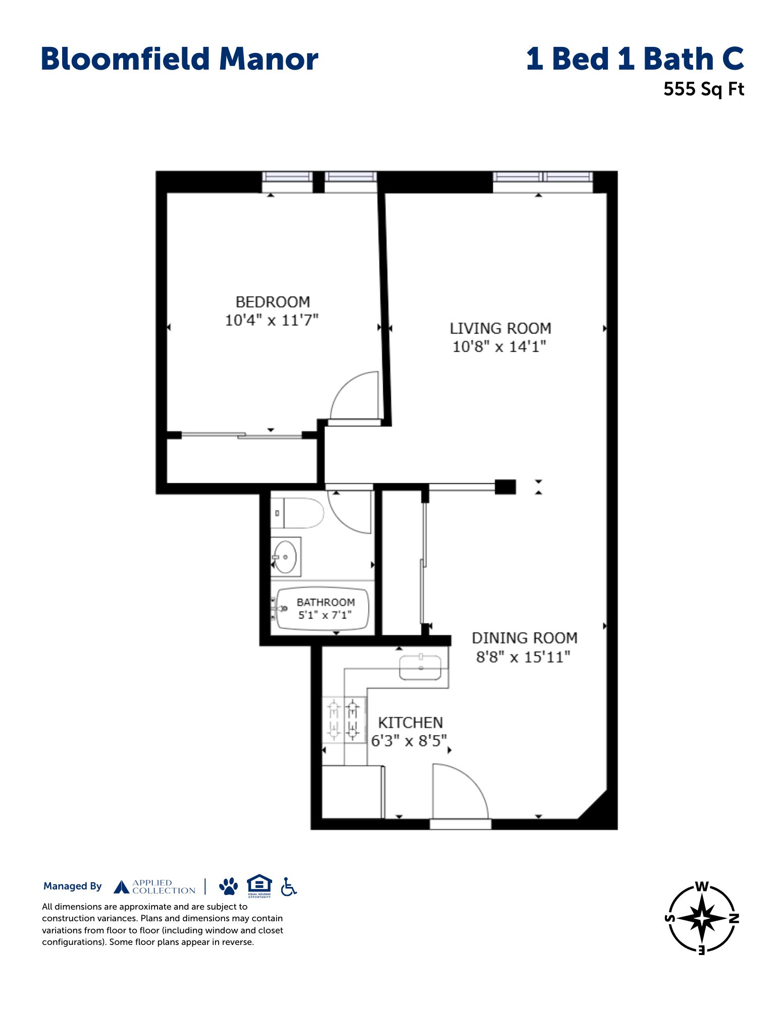 1 Bed 1 Bath C