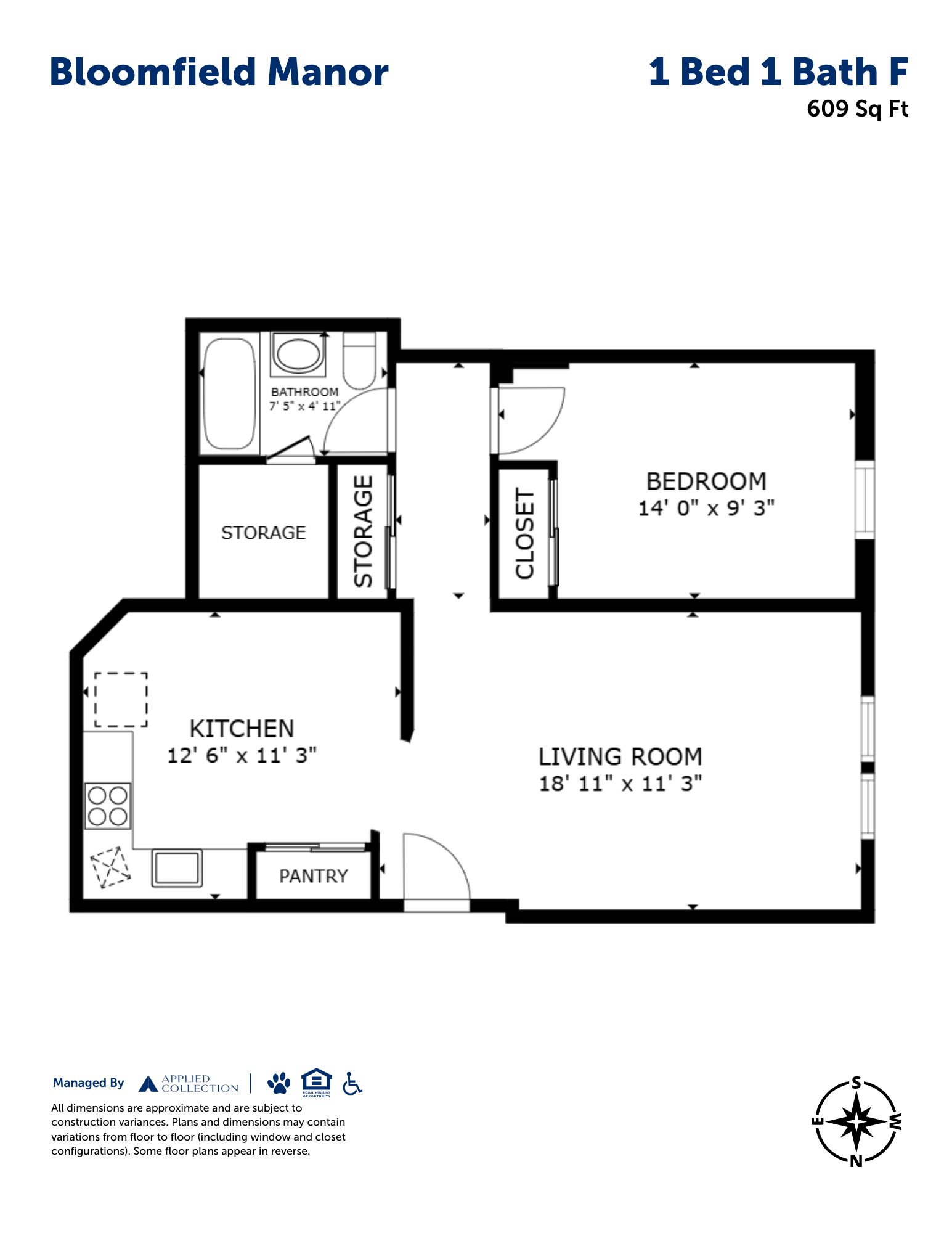1 Bed 1 Bath F