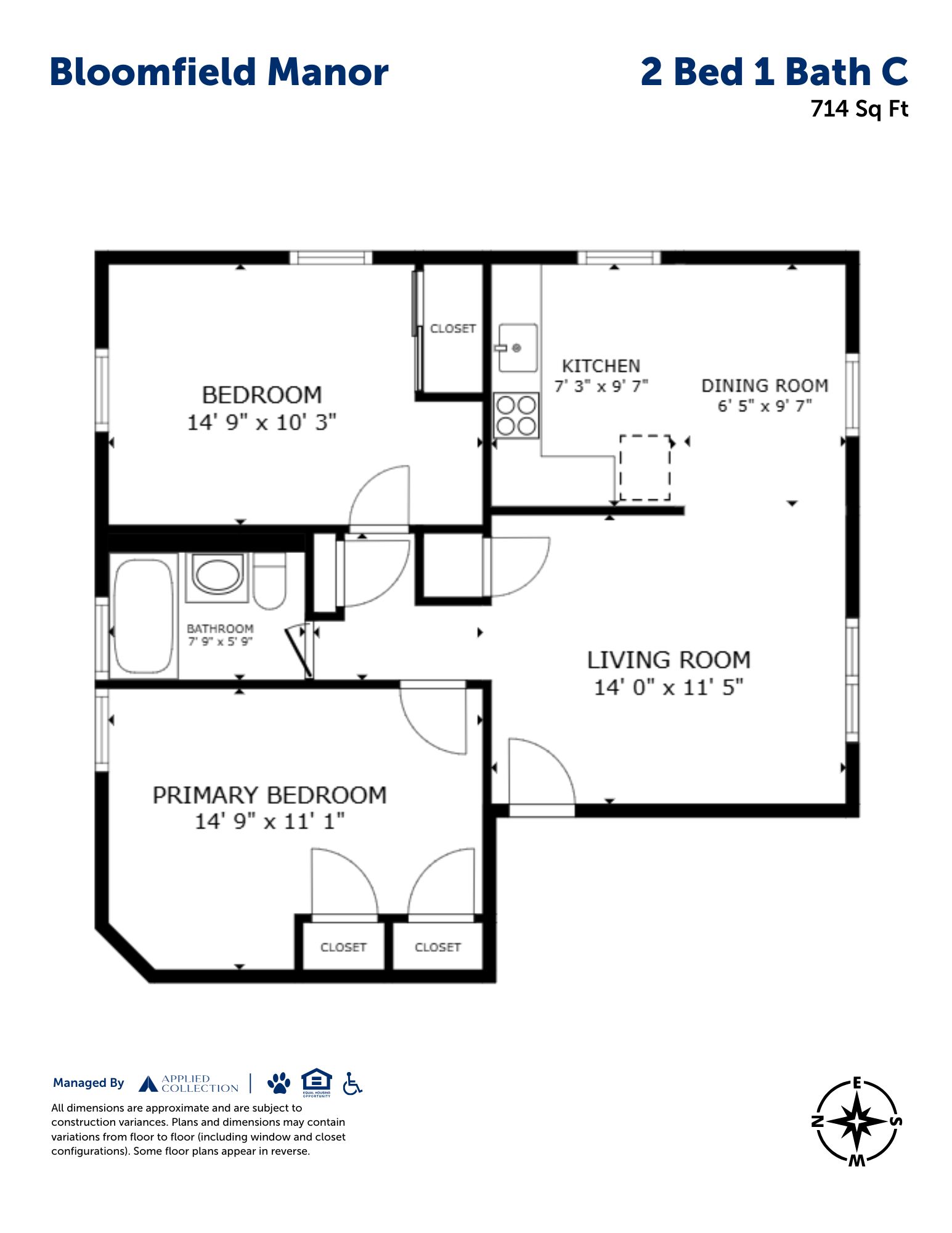 2 Bed 1 Bath C