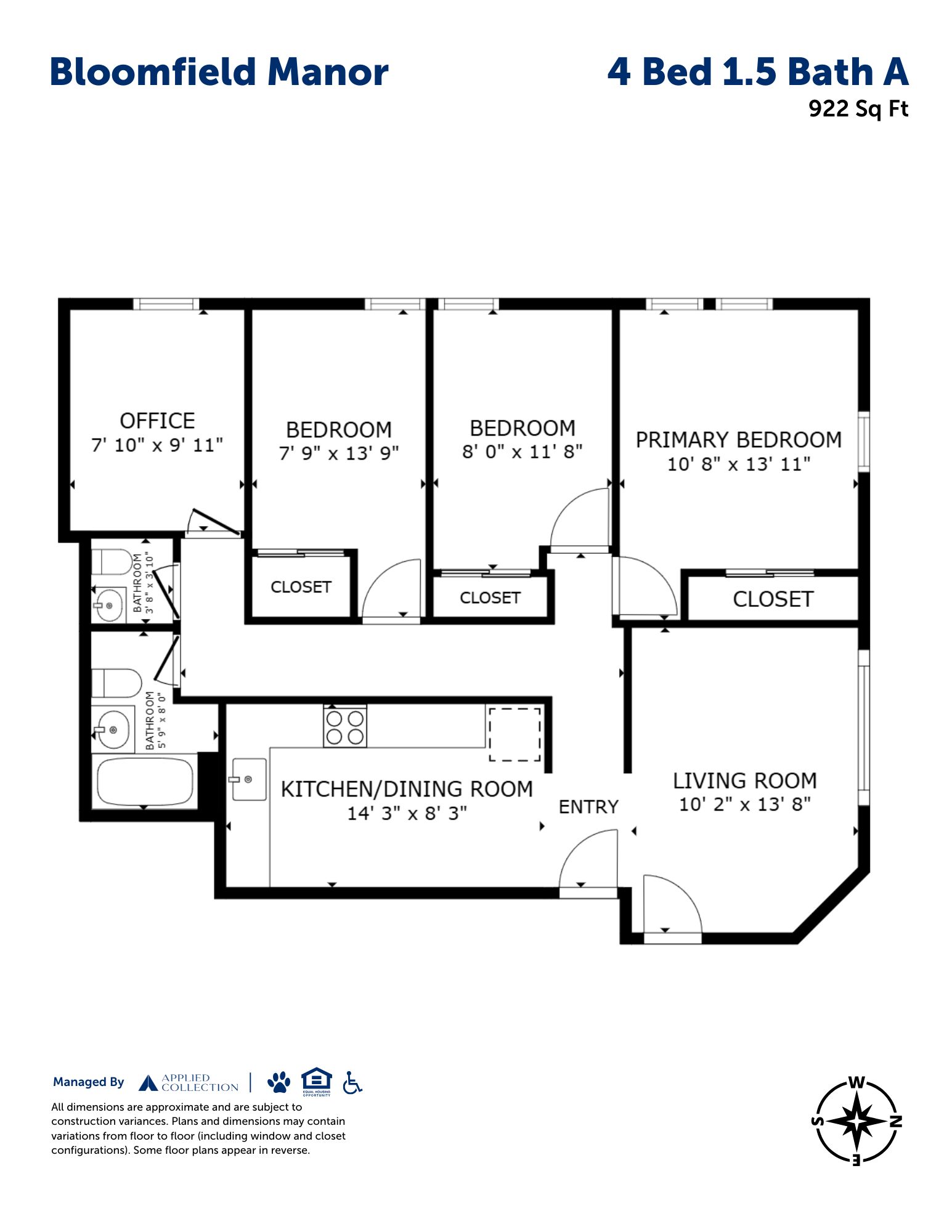 4 Bed 1.5 Bath A