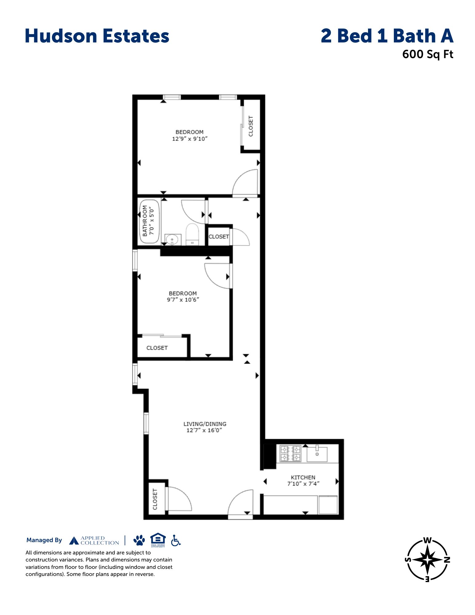 2 Bed 1 Bath A