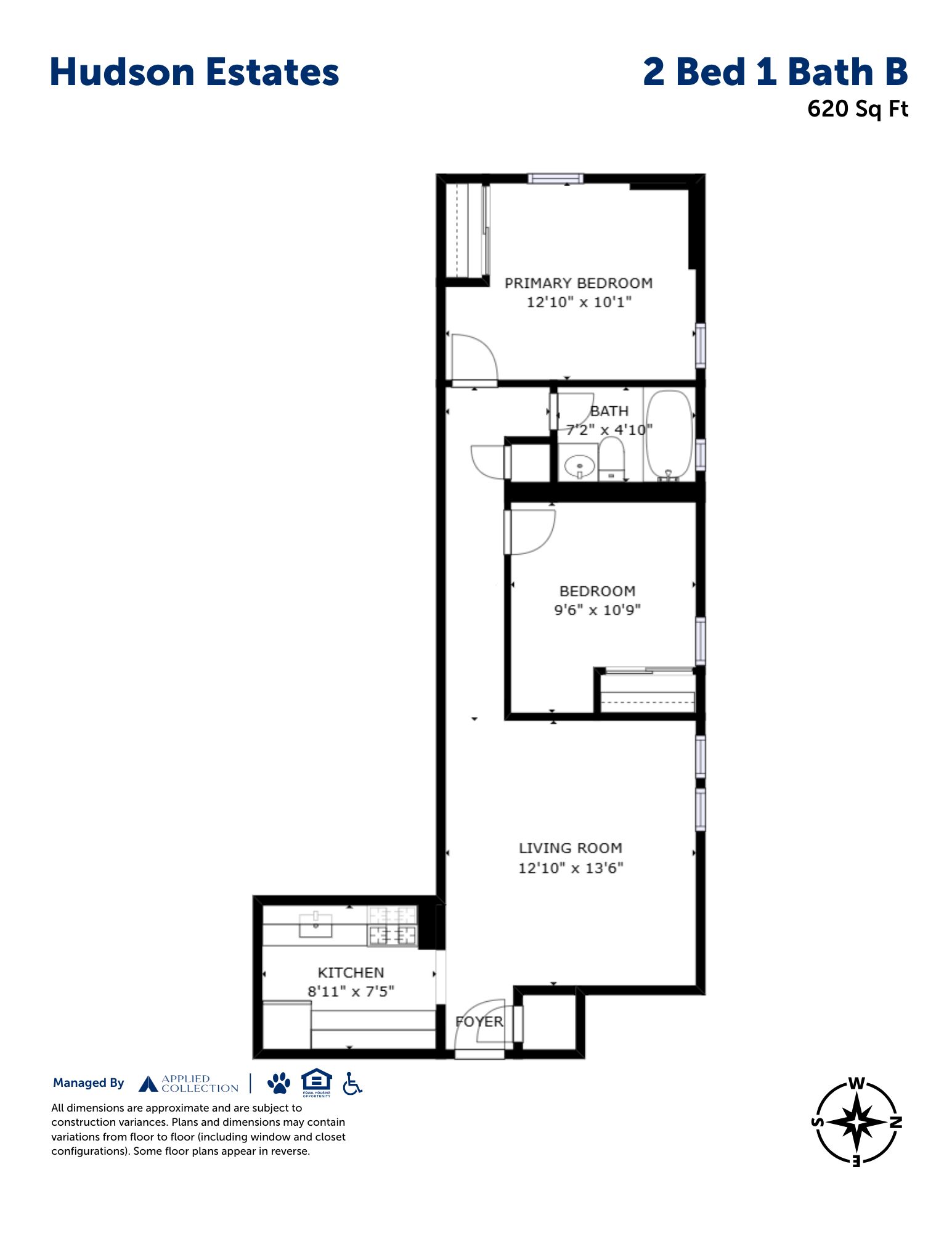 2 Bed 1 Bath B
