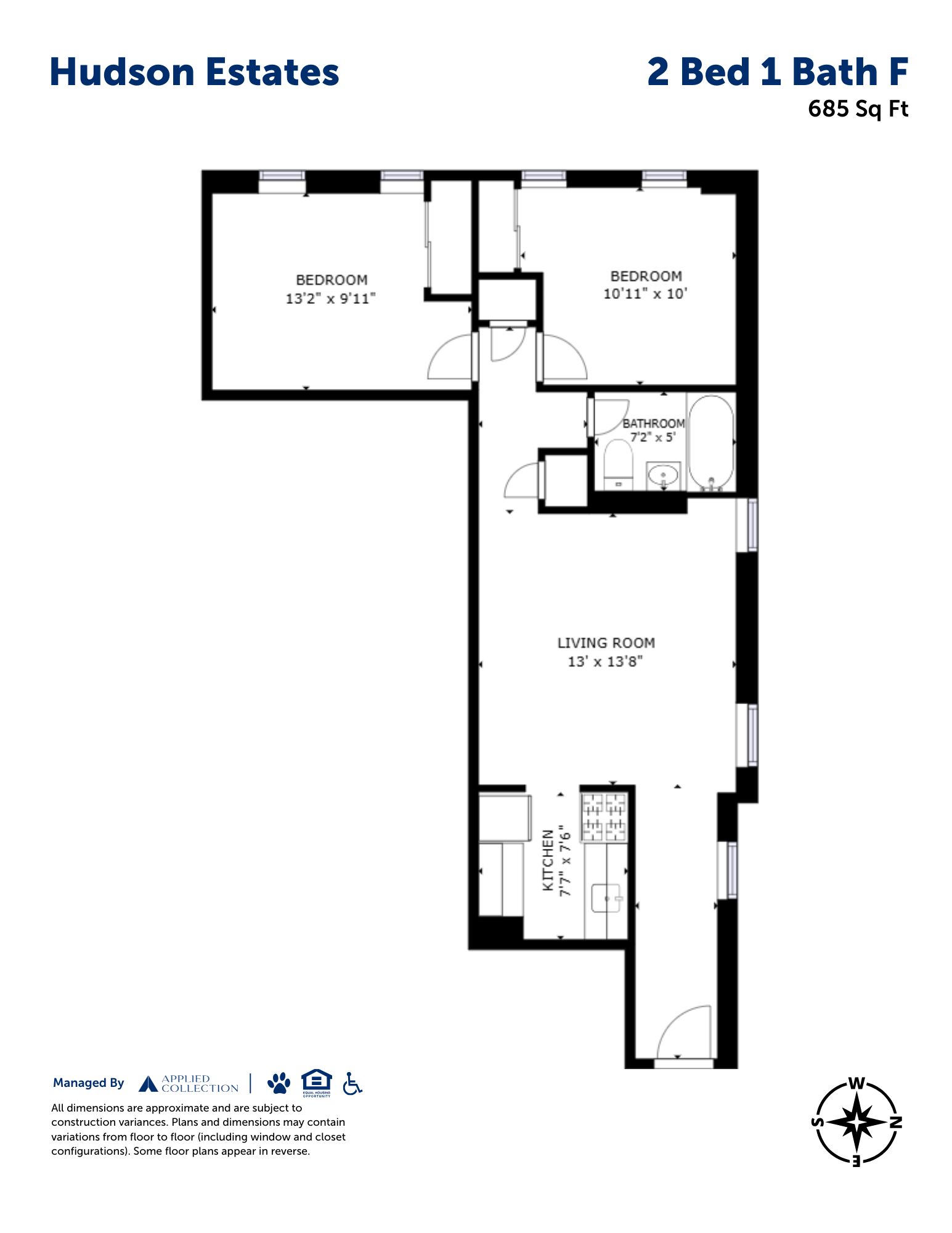 2 Bed 1 Bath F