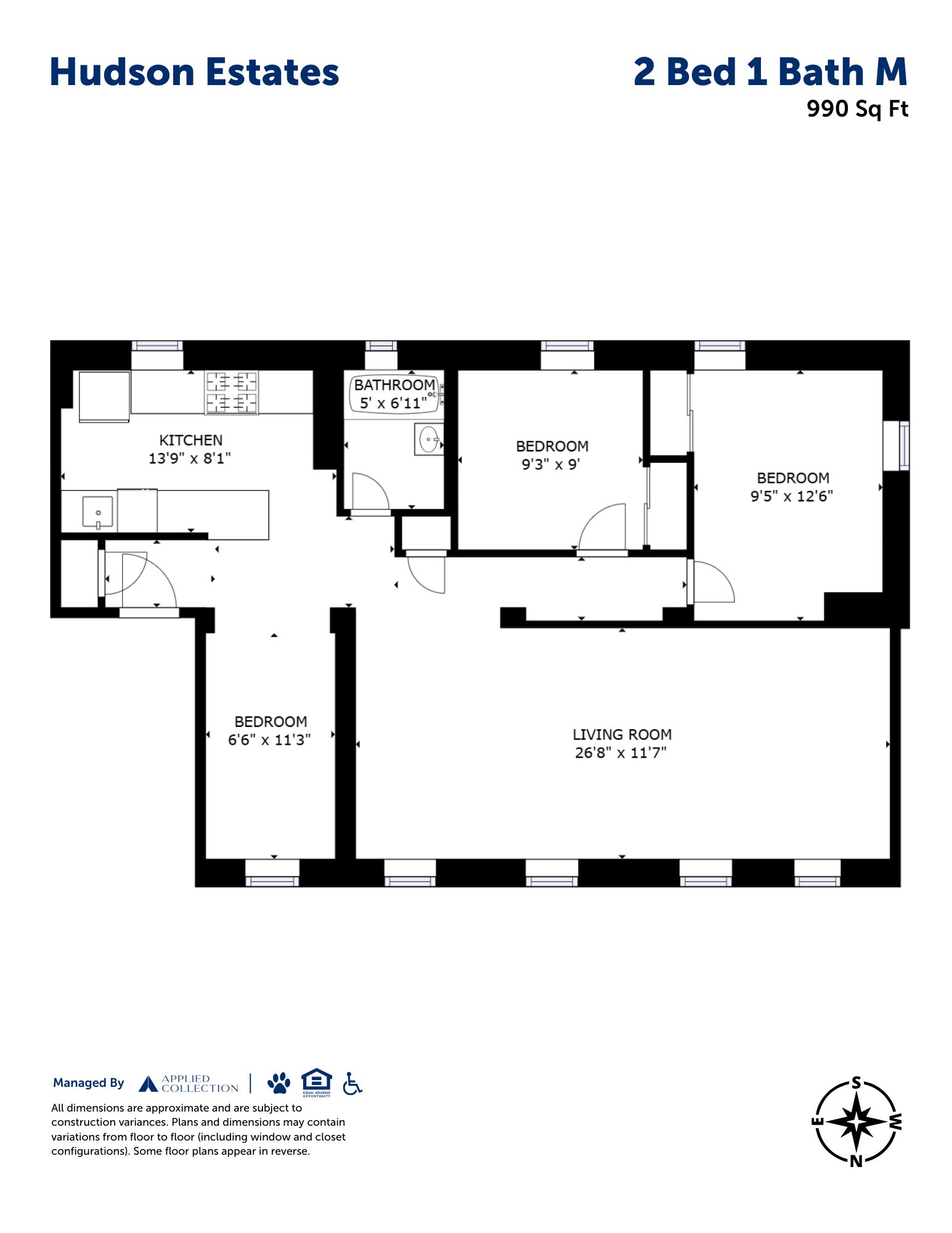 2 Bed 1 Bath M