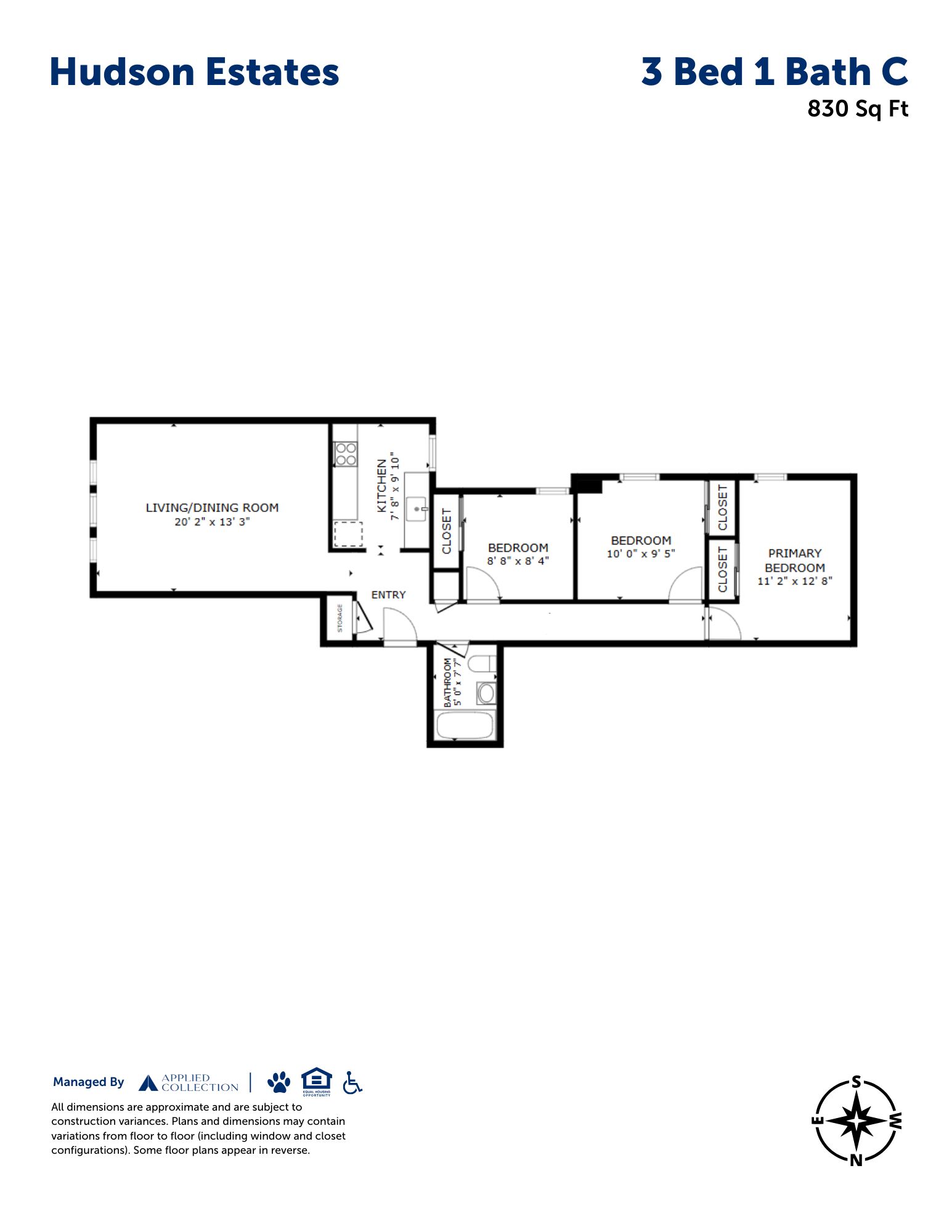 3 Bed 1 Bath C