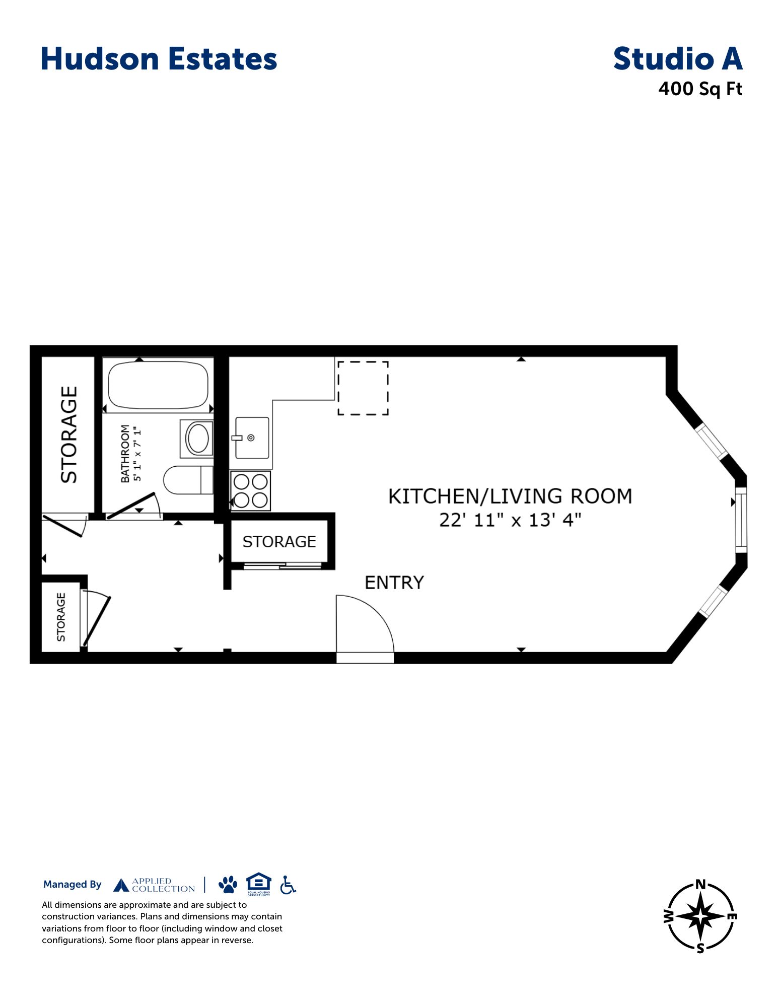 Studio A 1 Bath