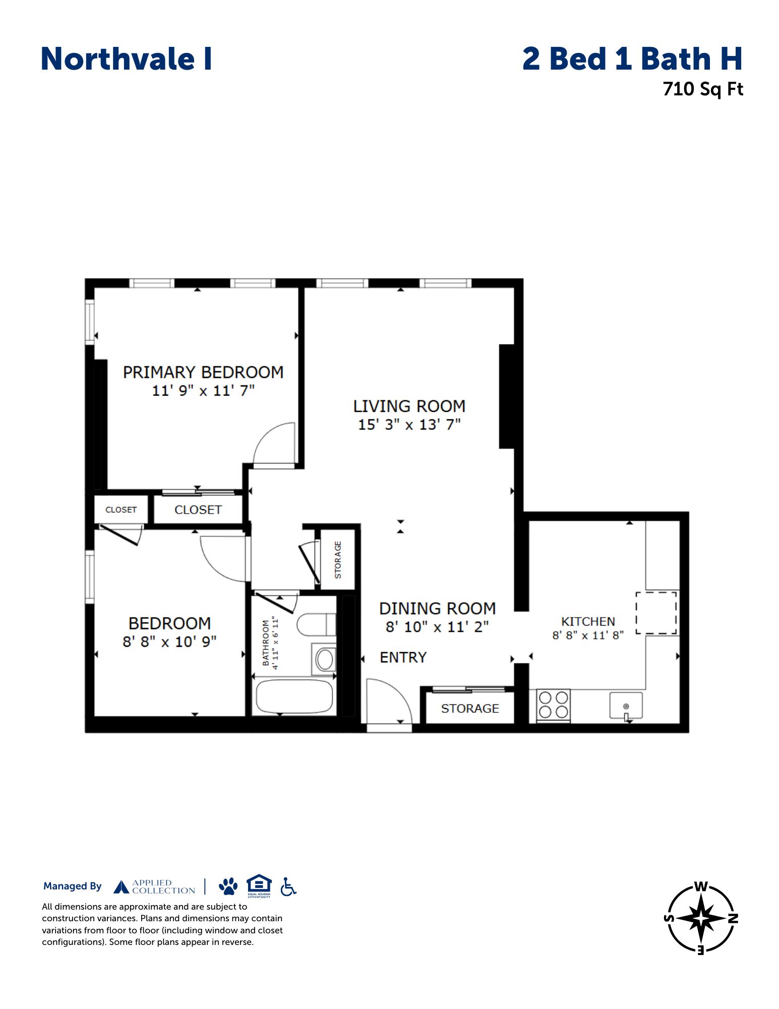 2 Bed 1 Bath H