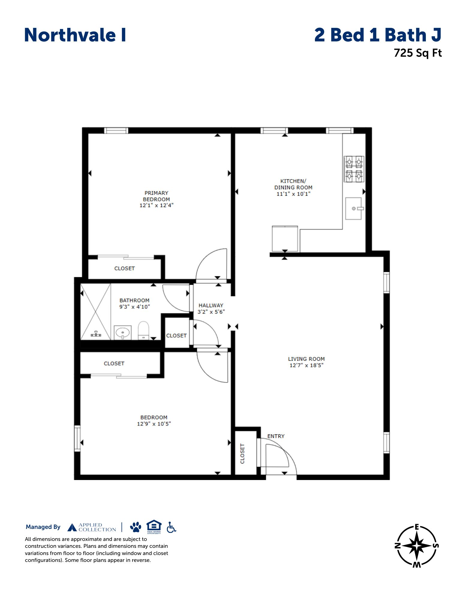 2 Bed 1 Bath J