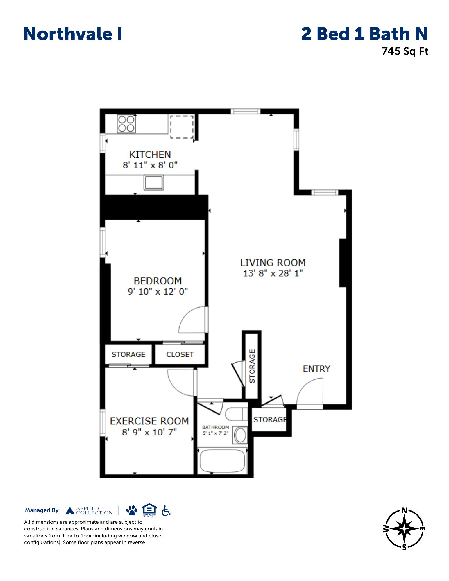 2 Bed 1 Bath N