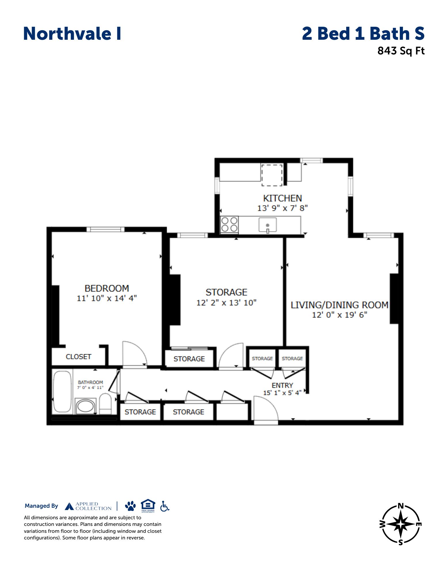 2 Bed 1 Bath S