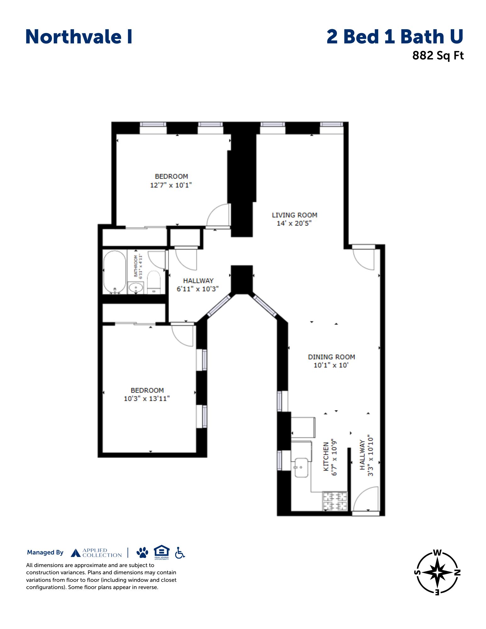 2 Bed 1 Bath U