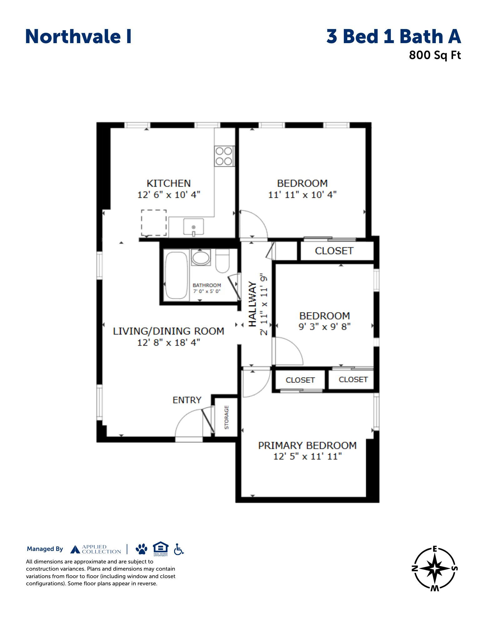 3 Bed 1 Bath A