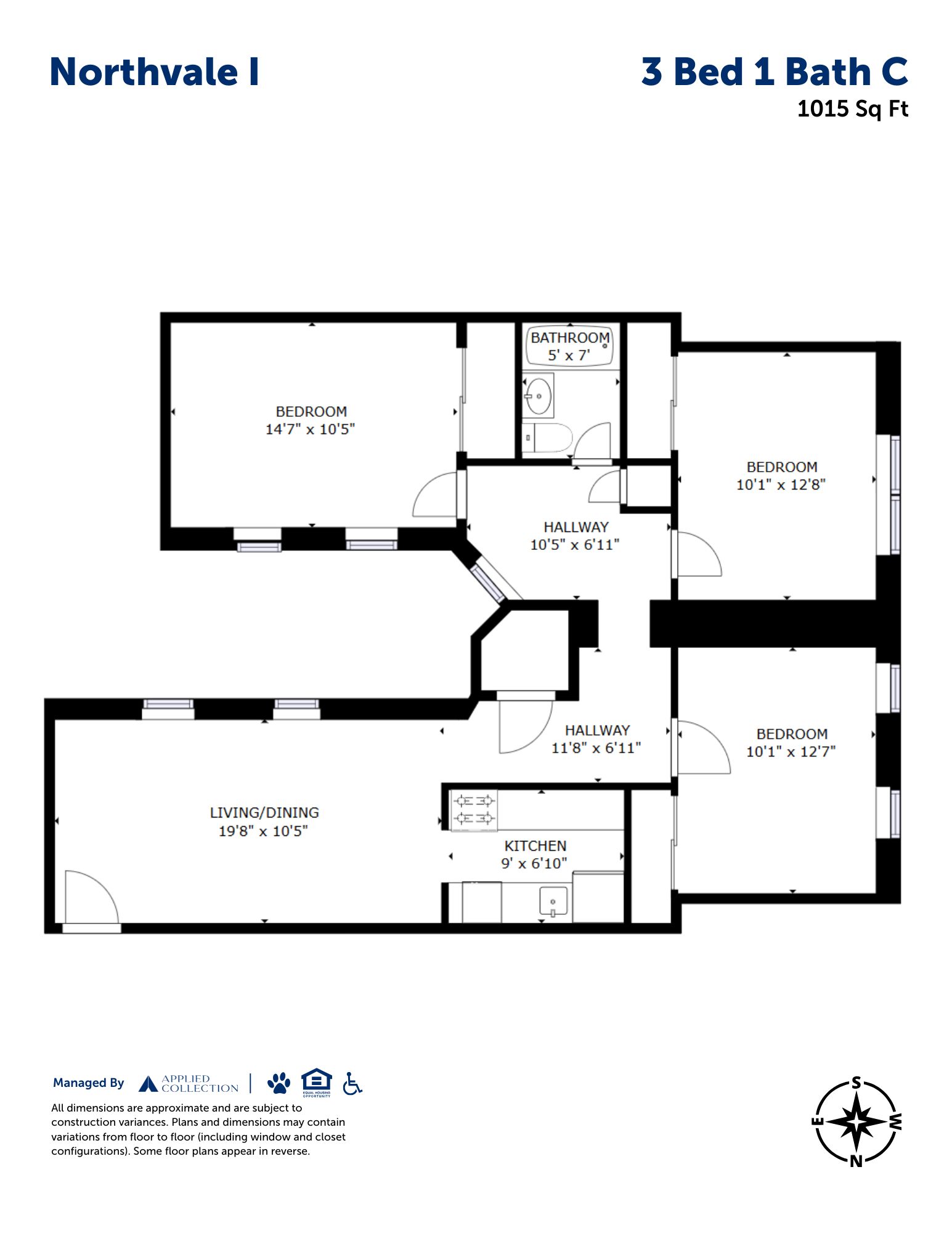 3 Bed 1 Bath C
