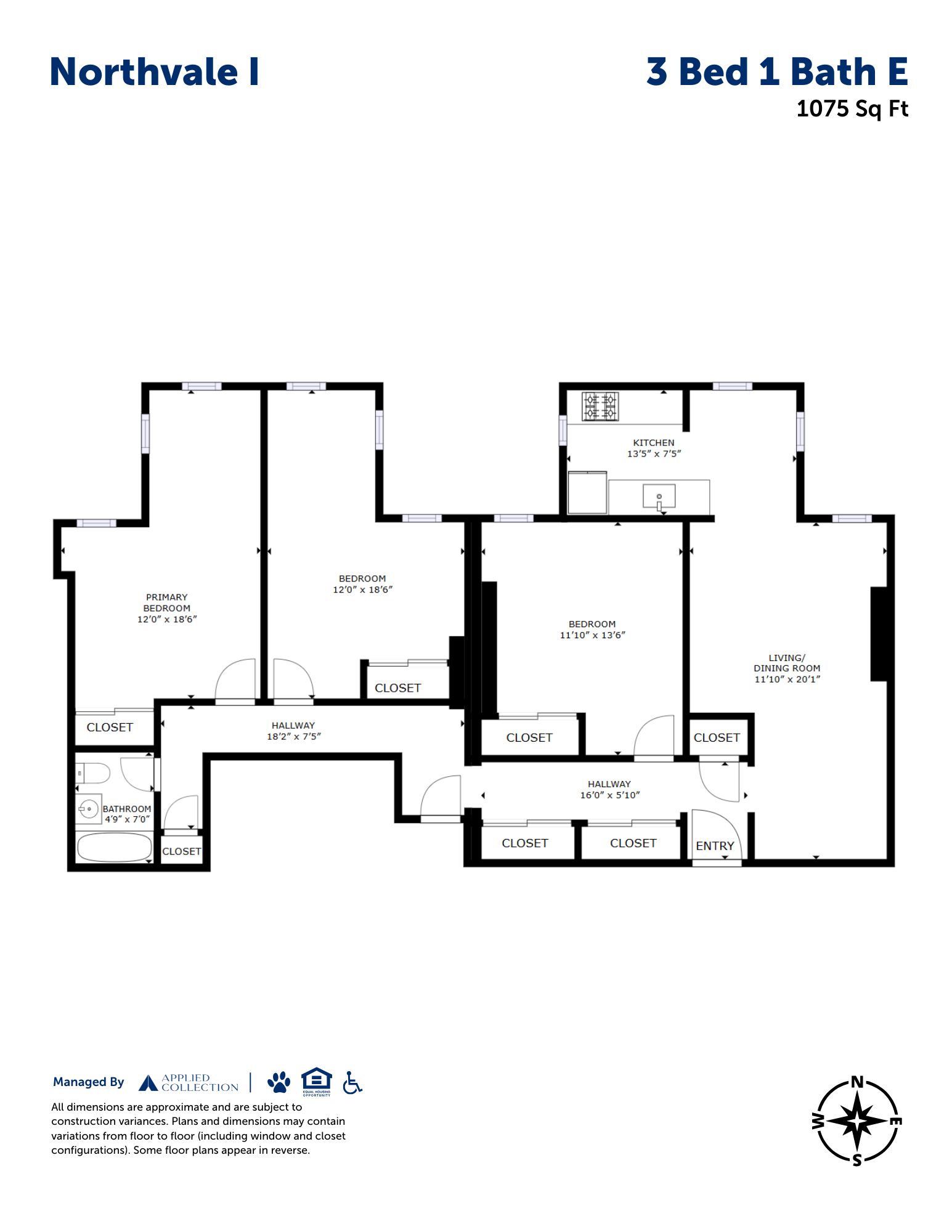 3 Bed 1 Bath E