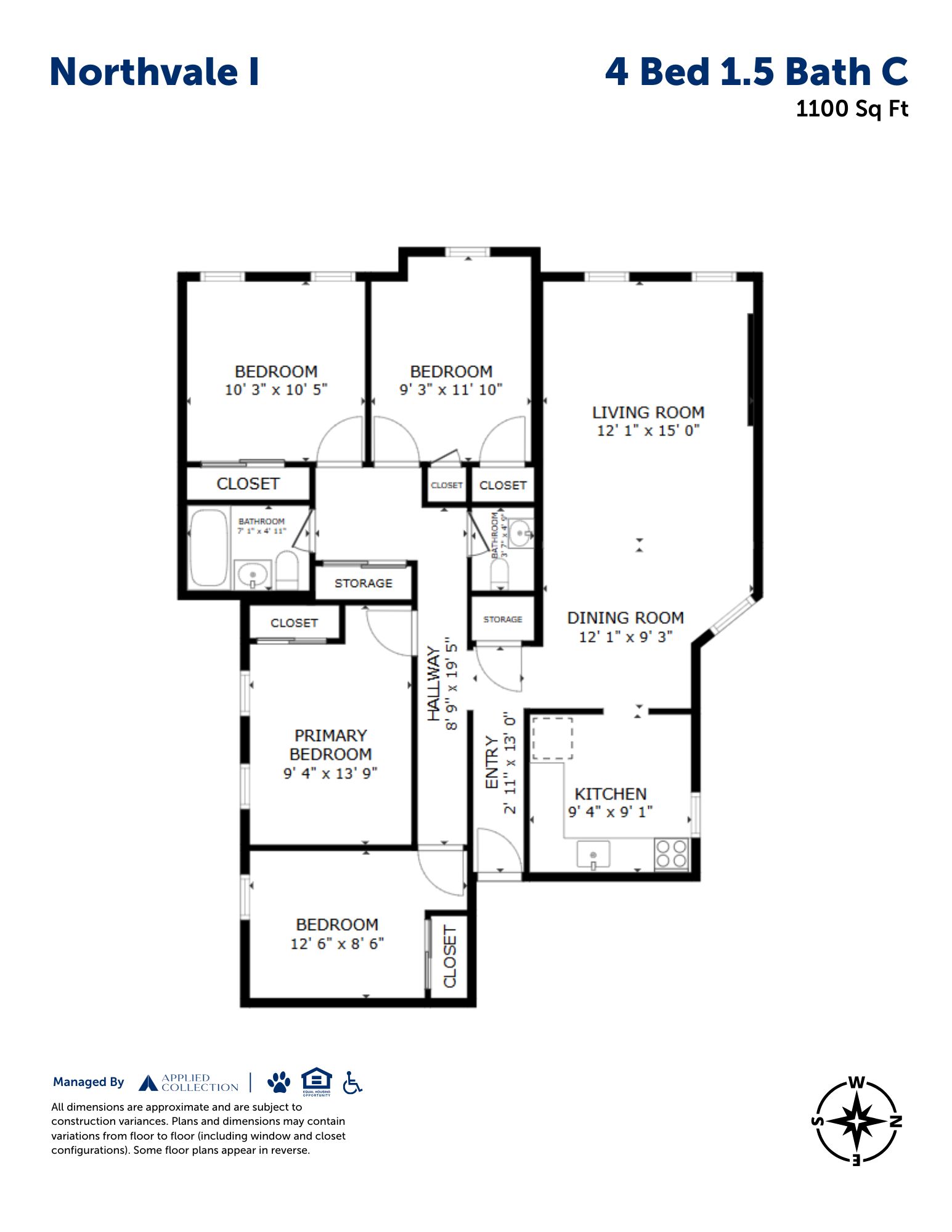 4 Bed 1.5 Bath C
