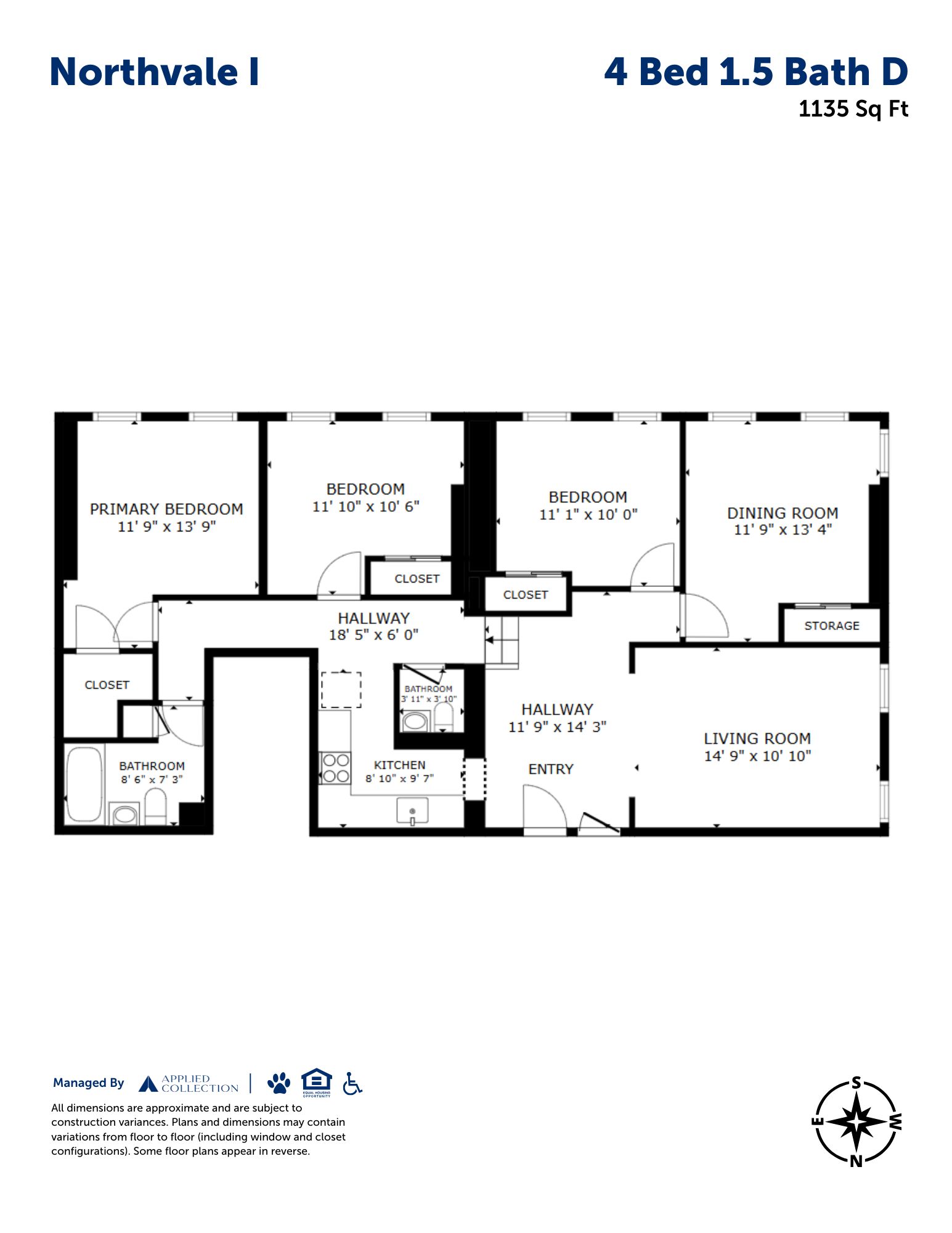 4 Bed 1.5 Bath D