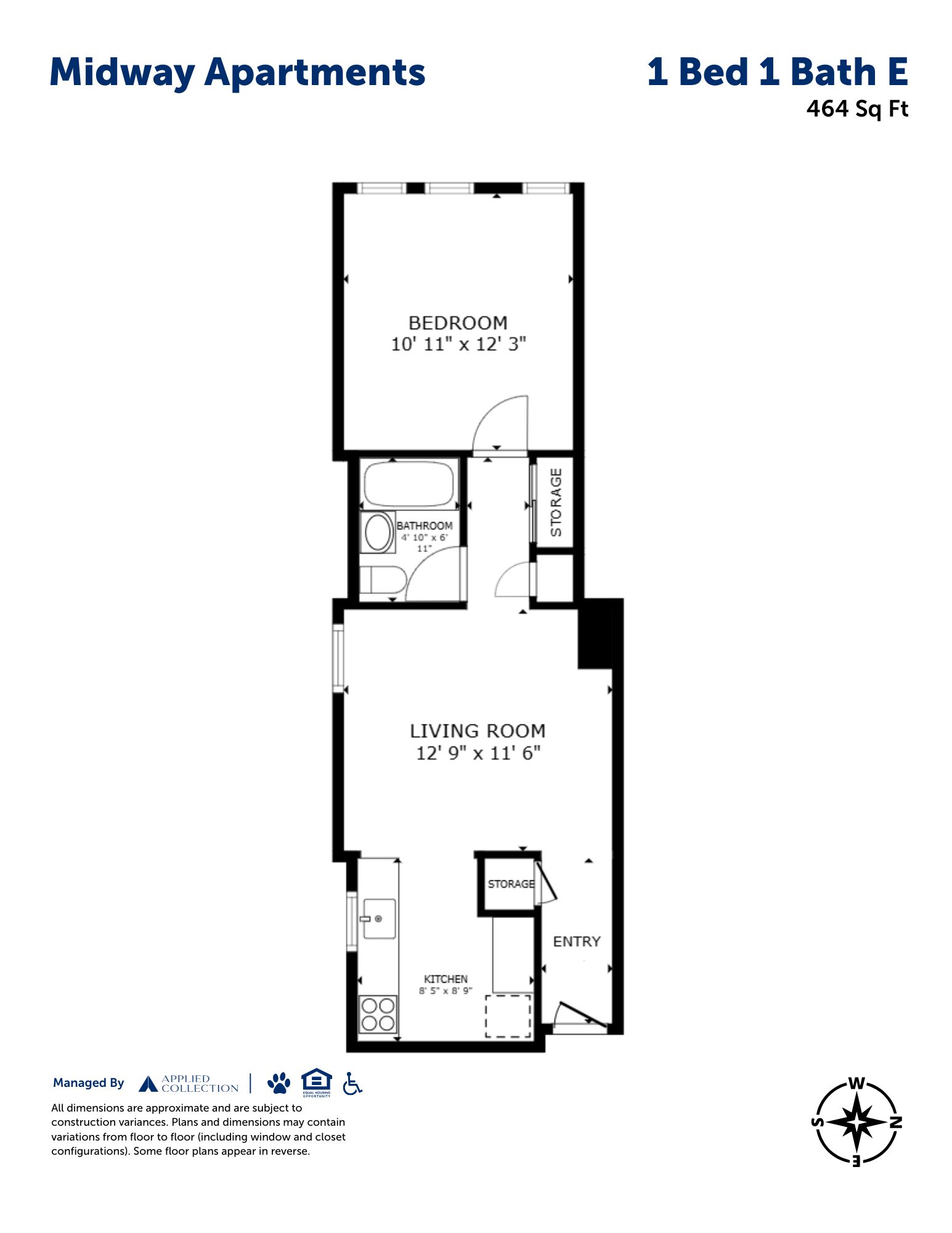 1 Bed 1 Bath E