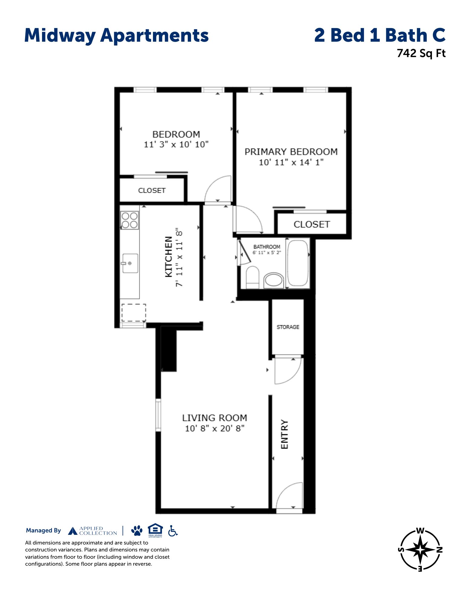 2 Bed 1 Bath C