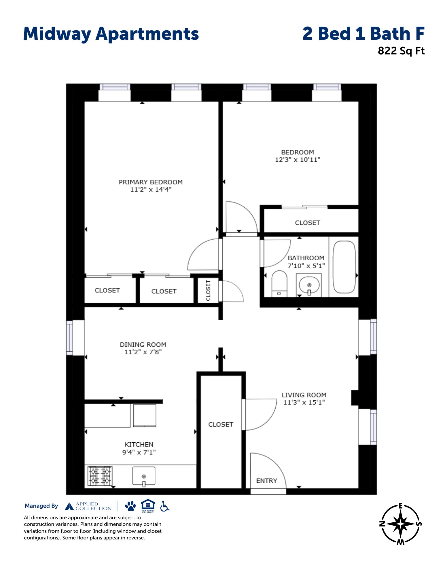 2 Bed 1 Bath F