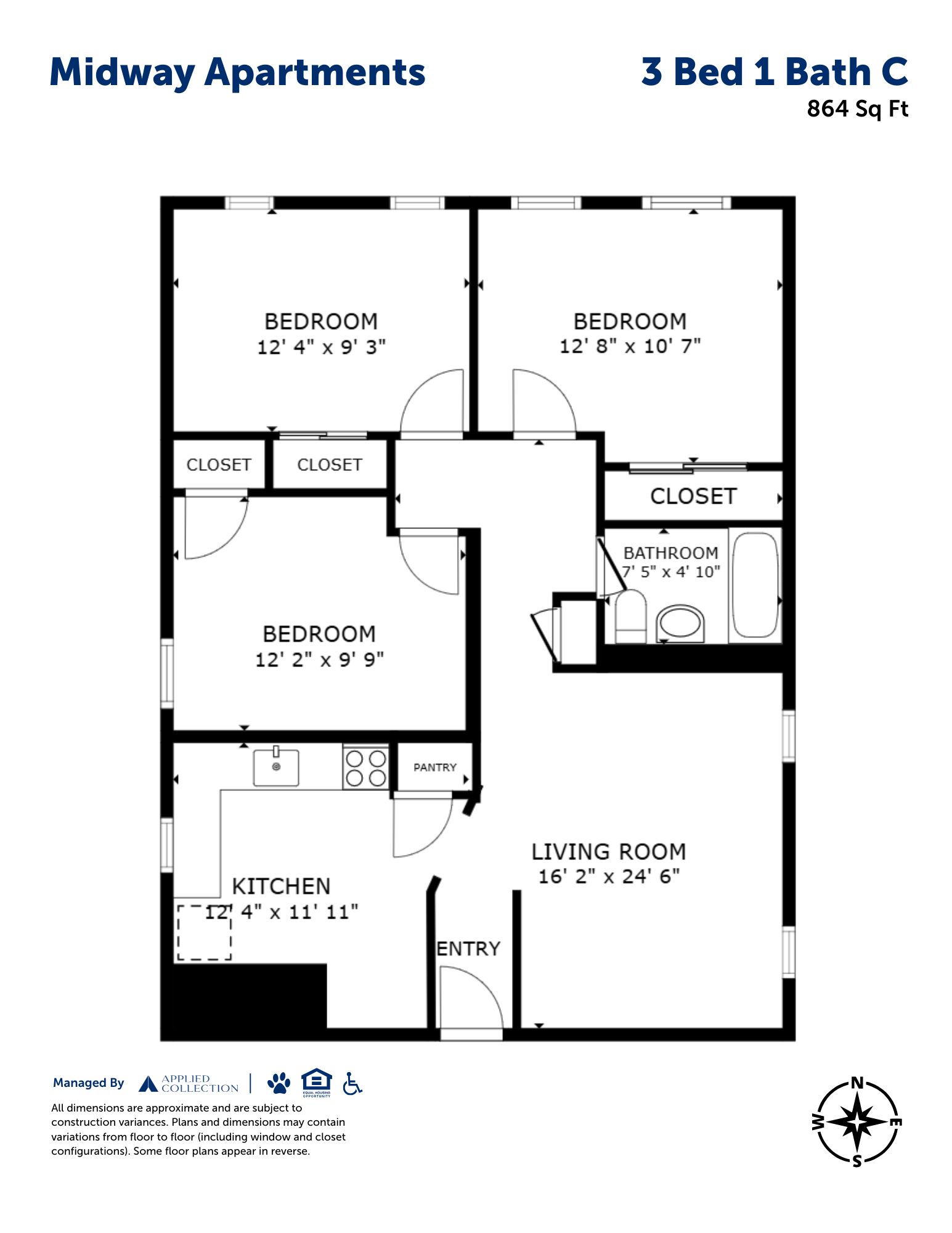 3 Bed 1 Bath C