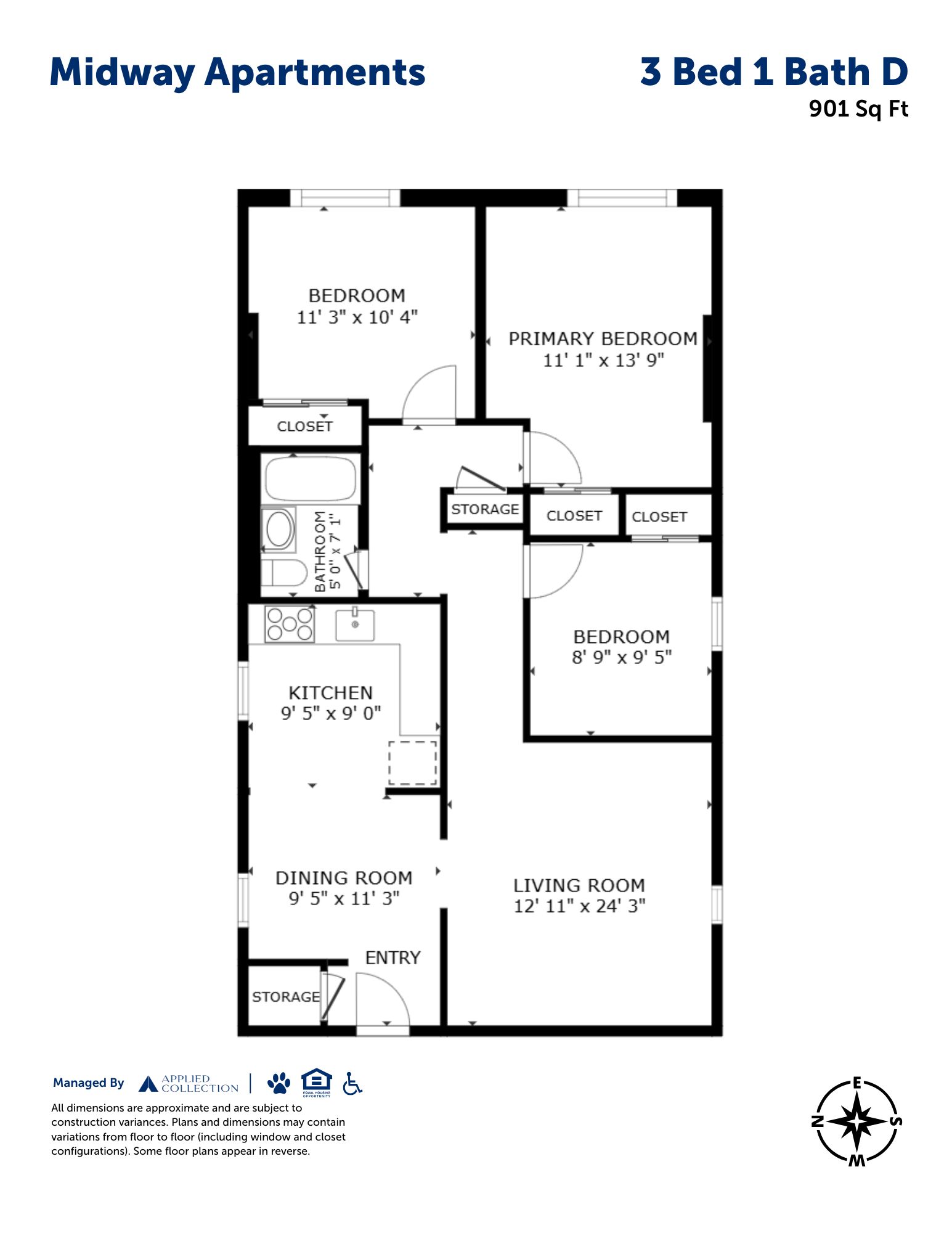 3 Bed 1 Bath D