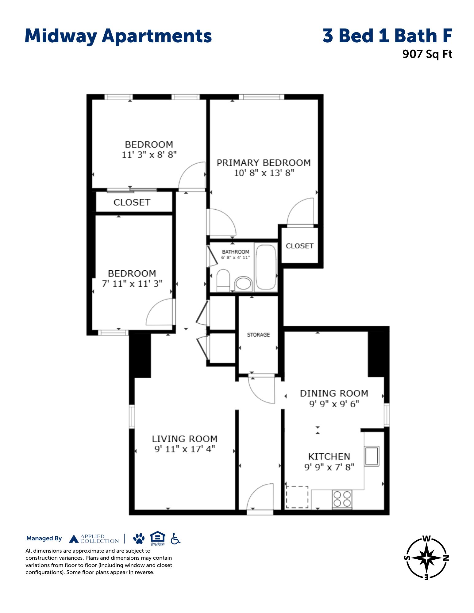3 Bed 1 Bath F