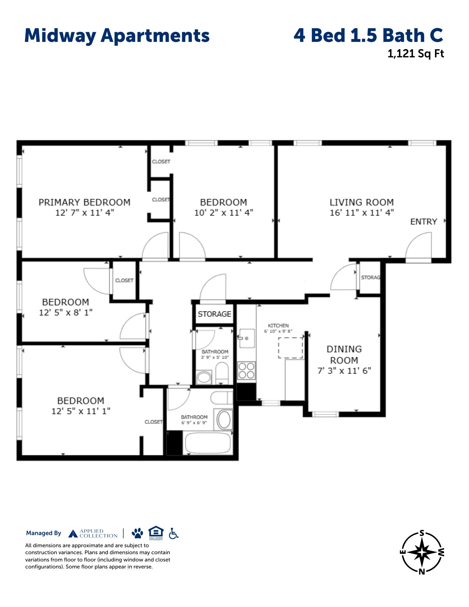 4 Bed 1.5 Bath C