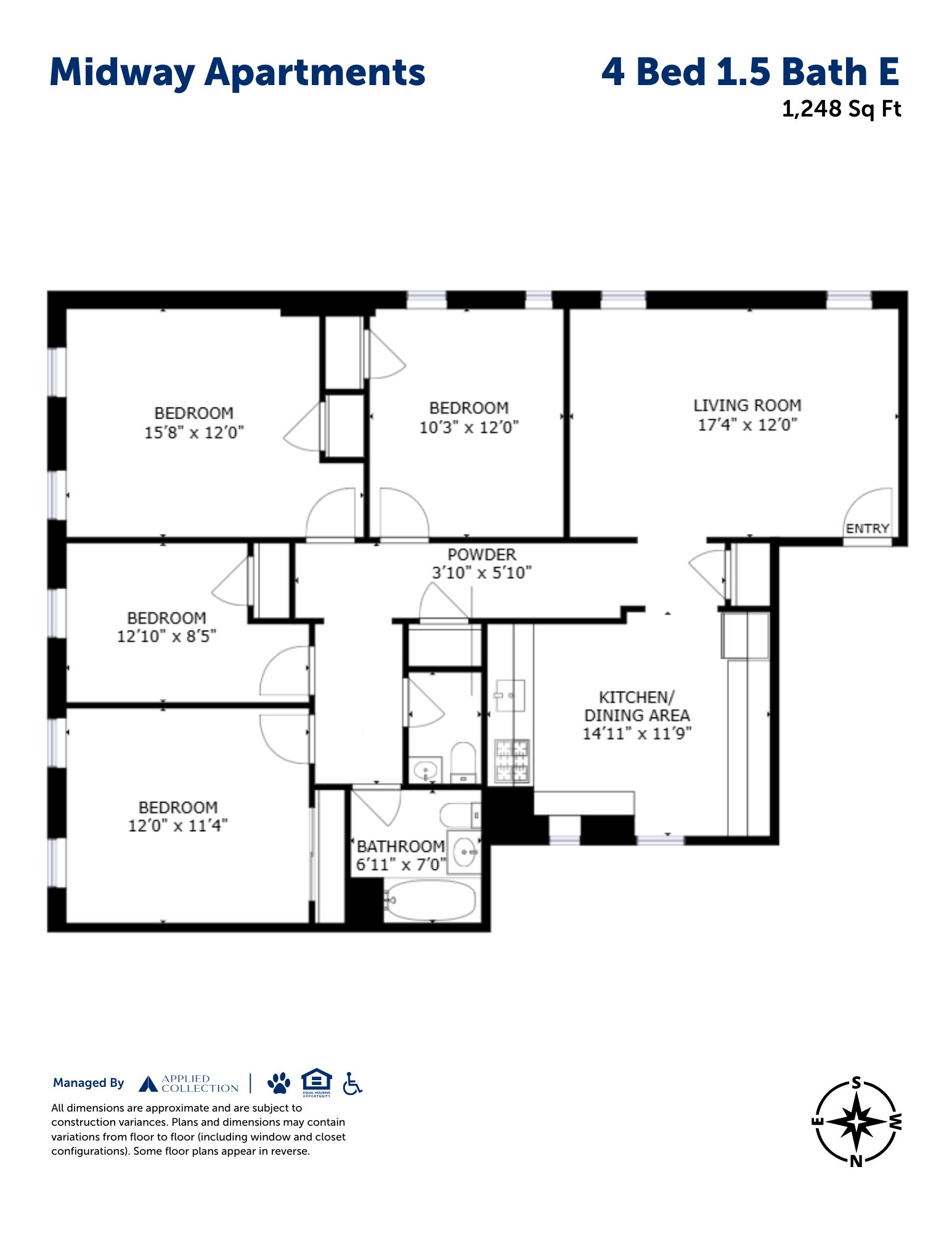 4 Bed 1.5 Bath E