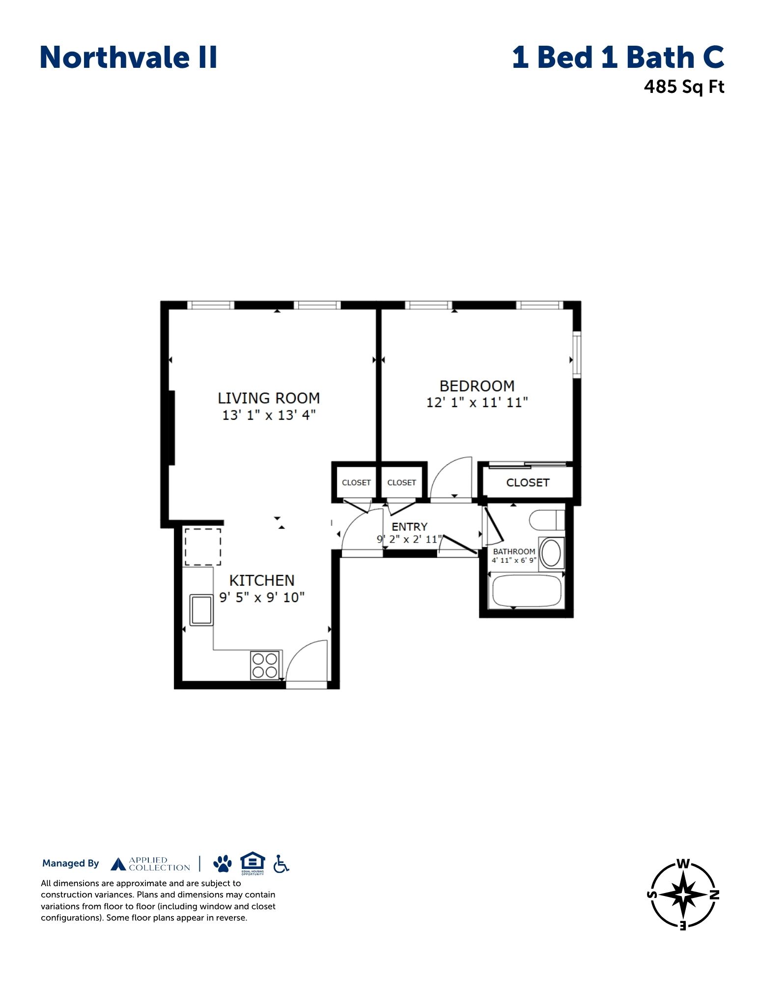 1 Bed 1 Bath C