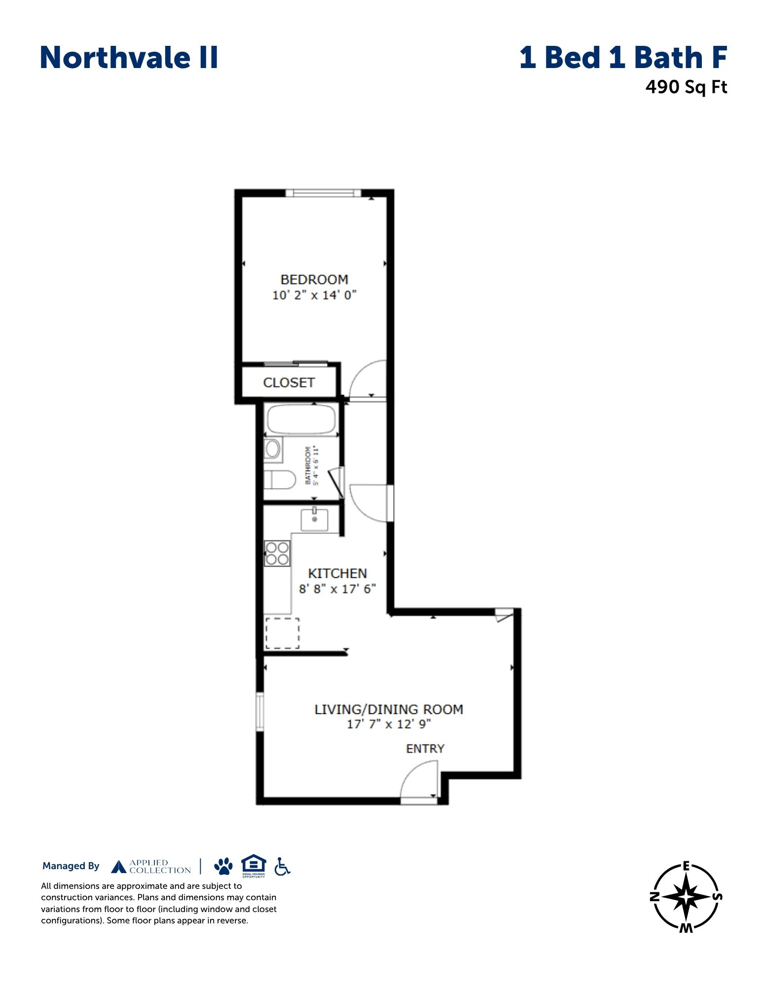 1 Bed 1 Bath F